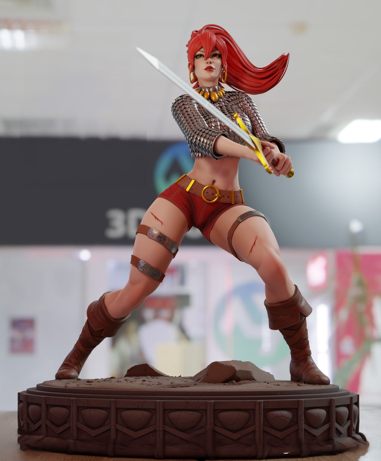 1357 Red Sonja Special Edition - Marvel Comics - STL 3D Print Files - 3D Printed Garage Kit ガレージキット Resin Model Scale Figure フィギュア
