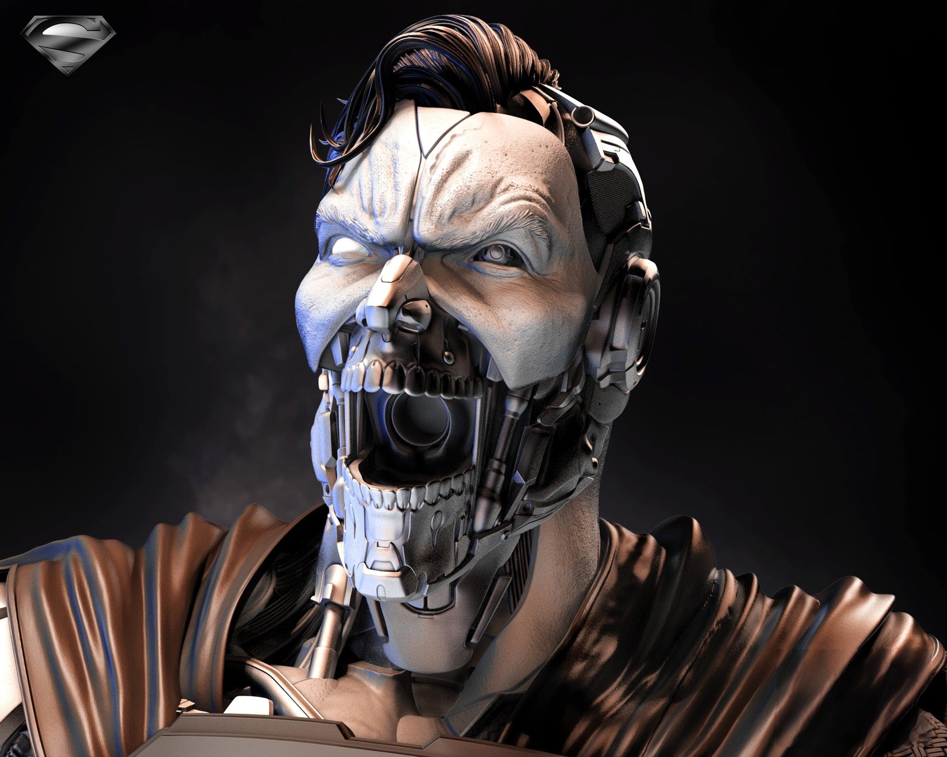 Cyborg Superman - DC COMICS - STL 3D Print Files - 3D Printed Garage Kit ガレージキット Resin Model Scale Figure フィギュア