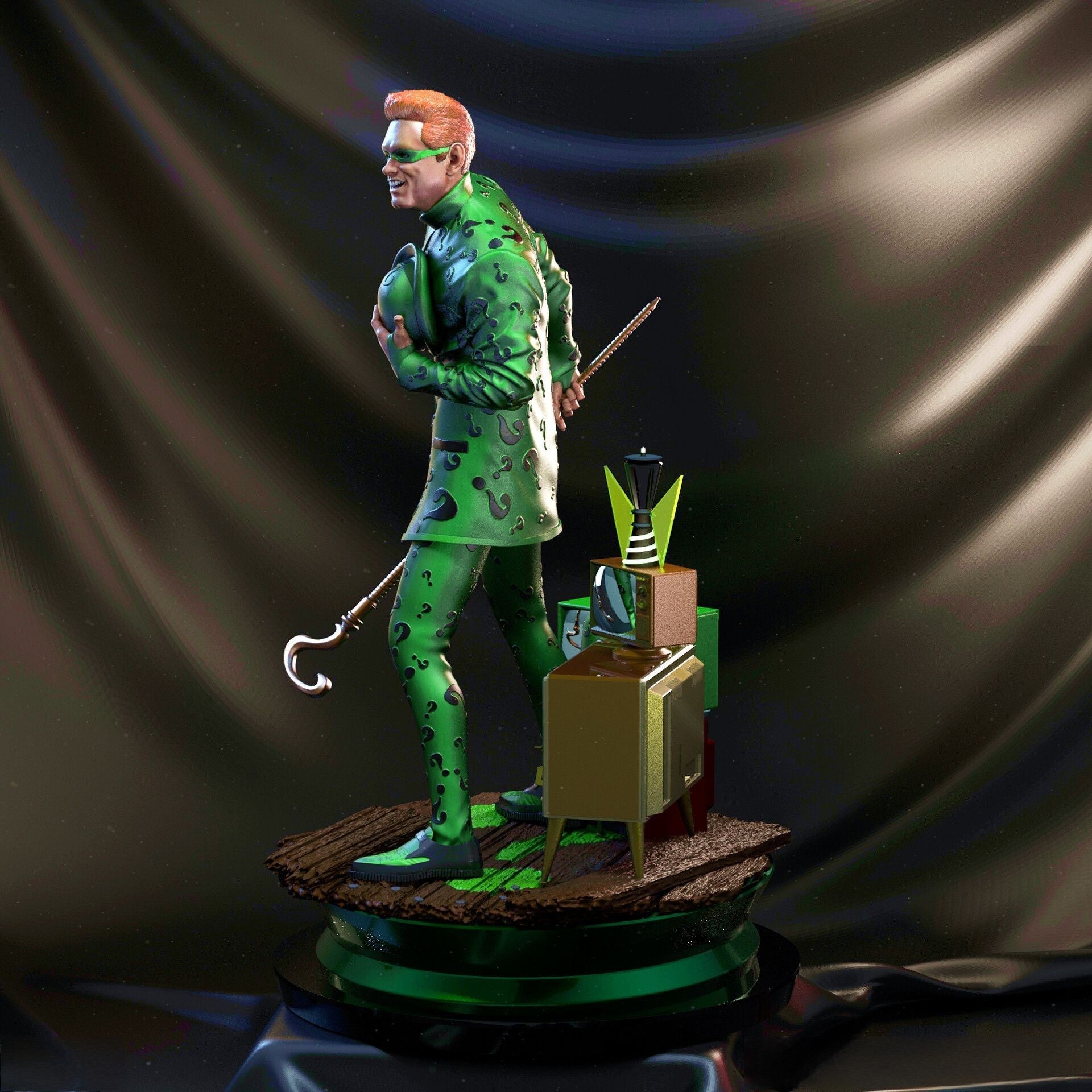 Riddler - Jim Carrey - Batman - STL 3D Print Files - 3D Printed Garage Kit ガレージキット Resin Model Scale Figure フィギュア
