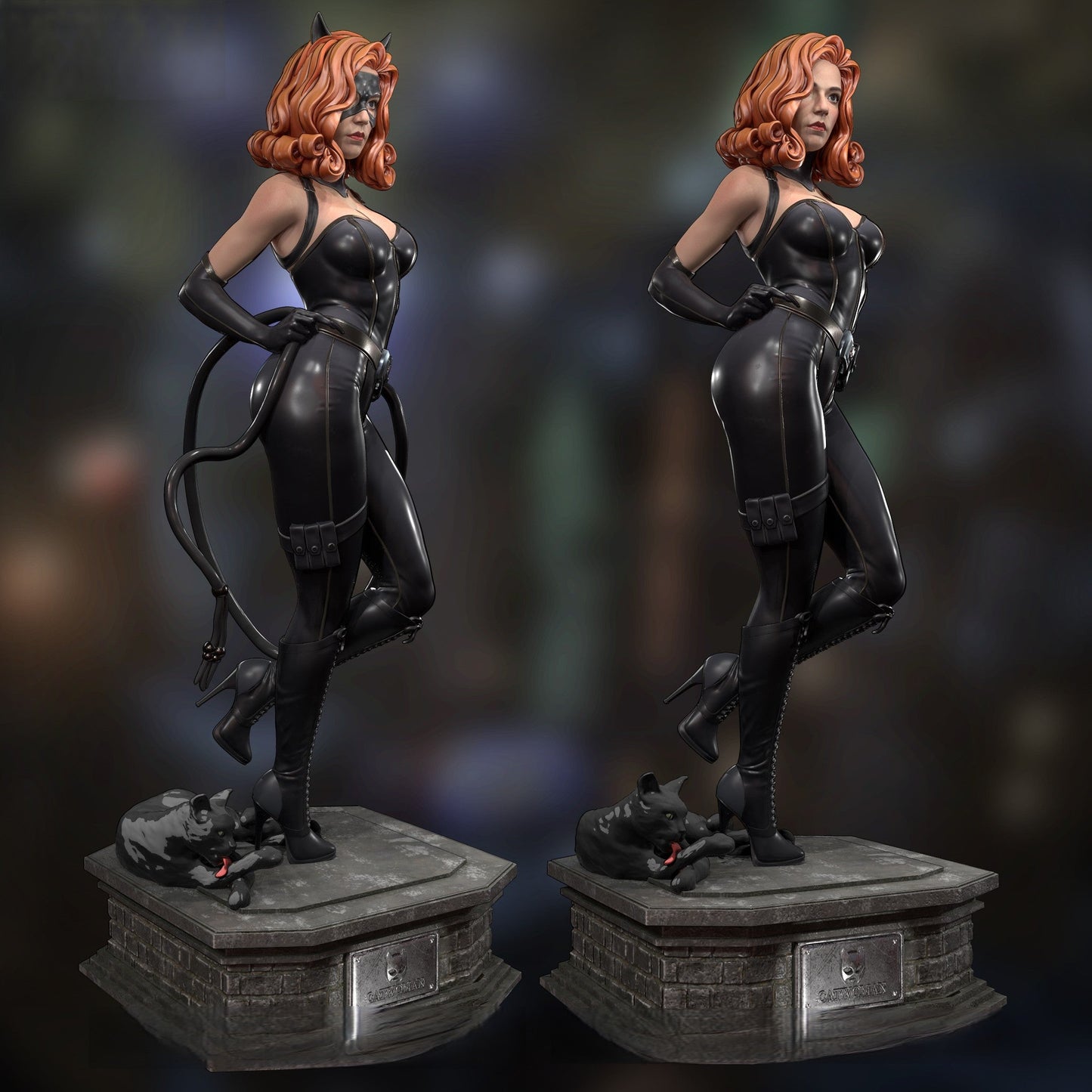 1606 Catwoman - DC Comics - STL 3D Print Files - 3D Printed Garage Kit ガレージキット Resin Model Scale Figure フィギュア