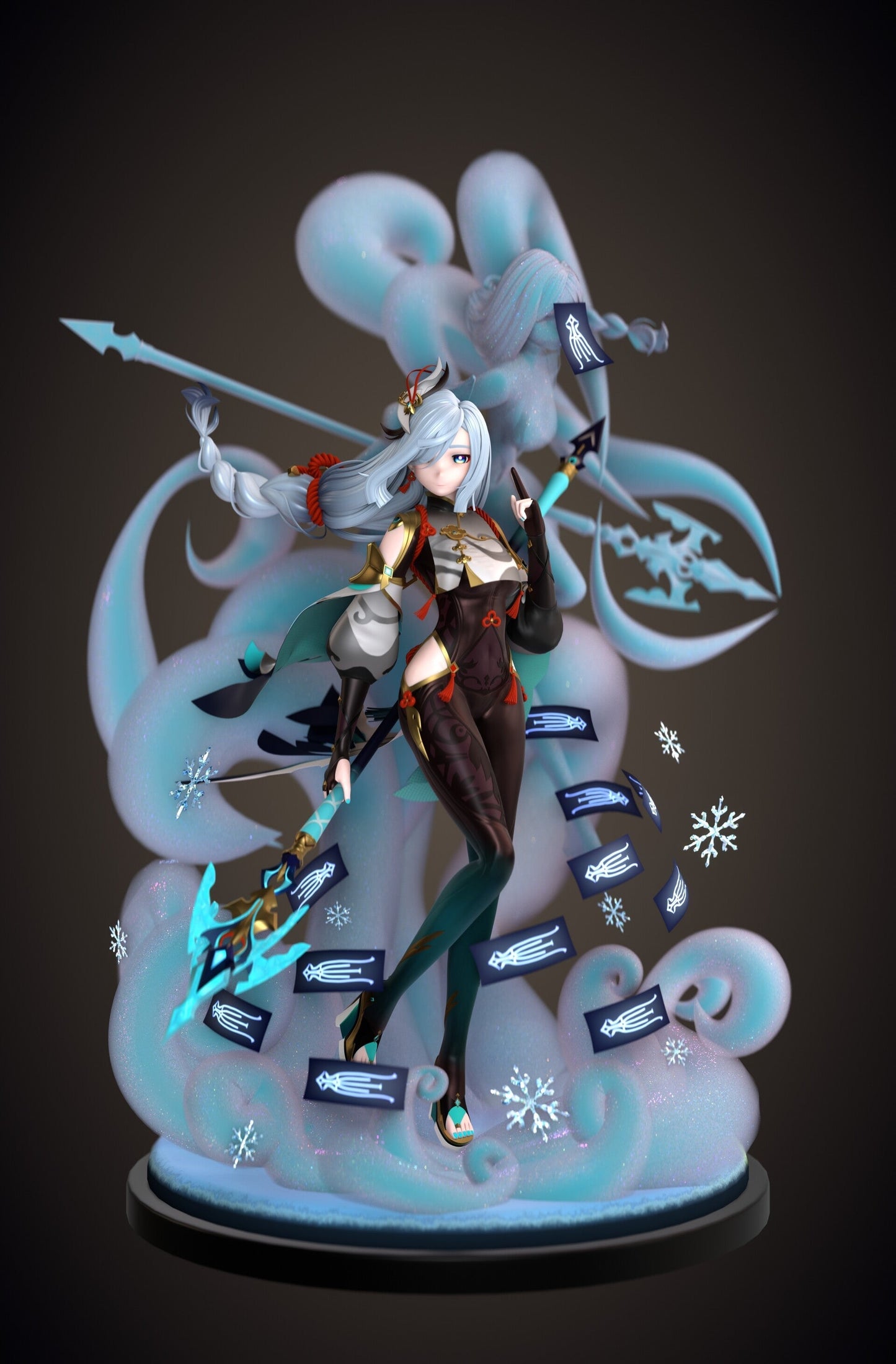2211 Shenhe - Genshin Impact - STL 3D Print Files - 3D Printed Garage Kit ガレージキット Resin Model Scale Figure フィギュア