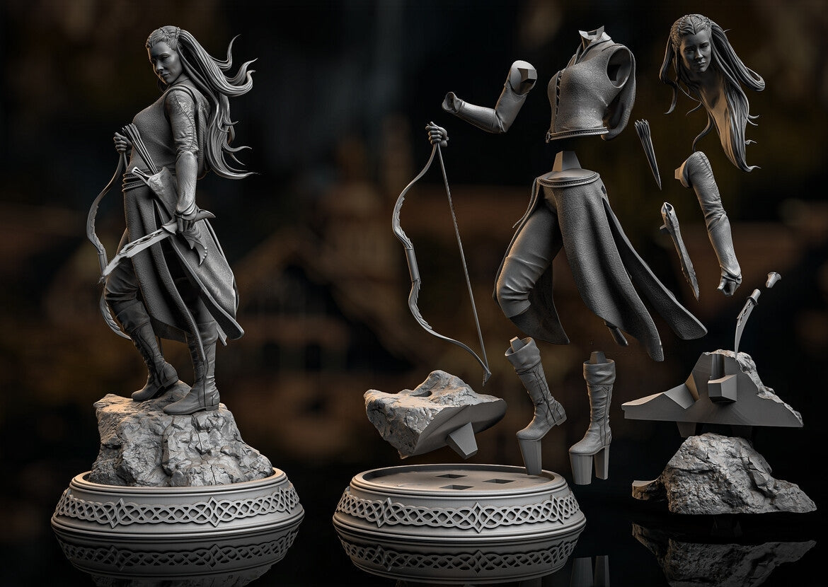 Tauriel Special Edition - The Hobbit - STL 3D Print Files - 3D Printed Garage Kit ガレージキット Resin Model Scale Figure フィギュア