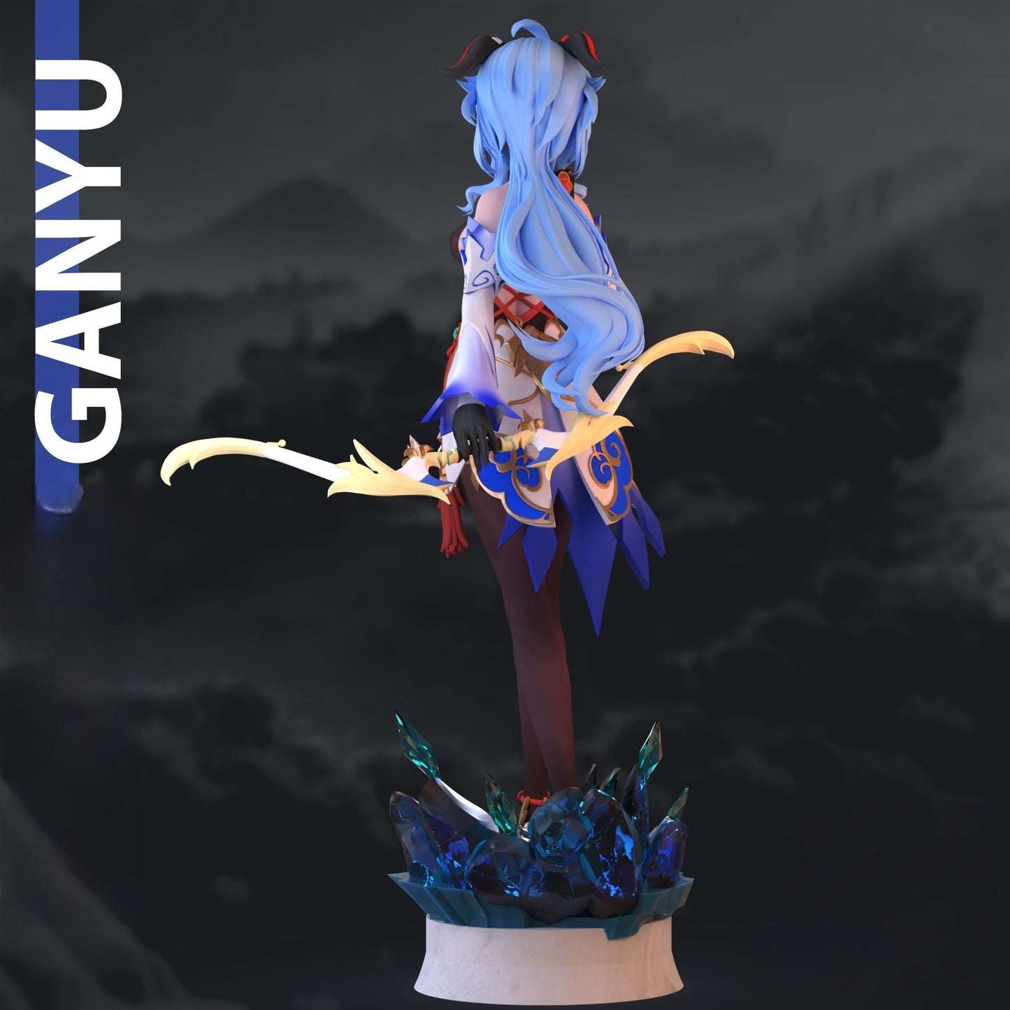 Ganyu - Genshin Impact - STL 3D Print Files - 3D Printed Garage Kit ガレージキット Resin Model Scale Figure フィギュア