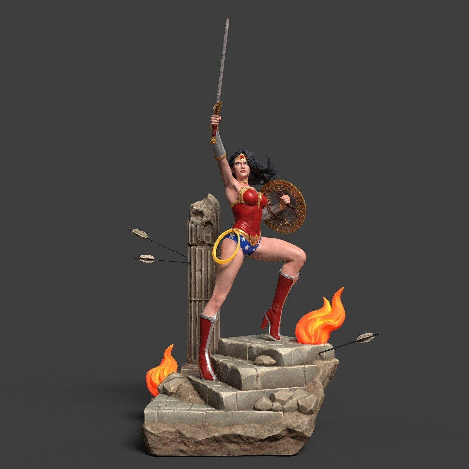 1469 Wonder Woman - DC Comics - STL 3D Print Files - 3D Printed Garage Kit ガレージキット Resin Model Scale Figure フィギュア