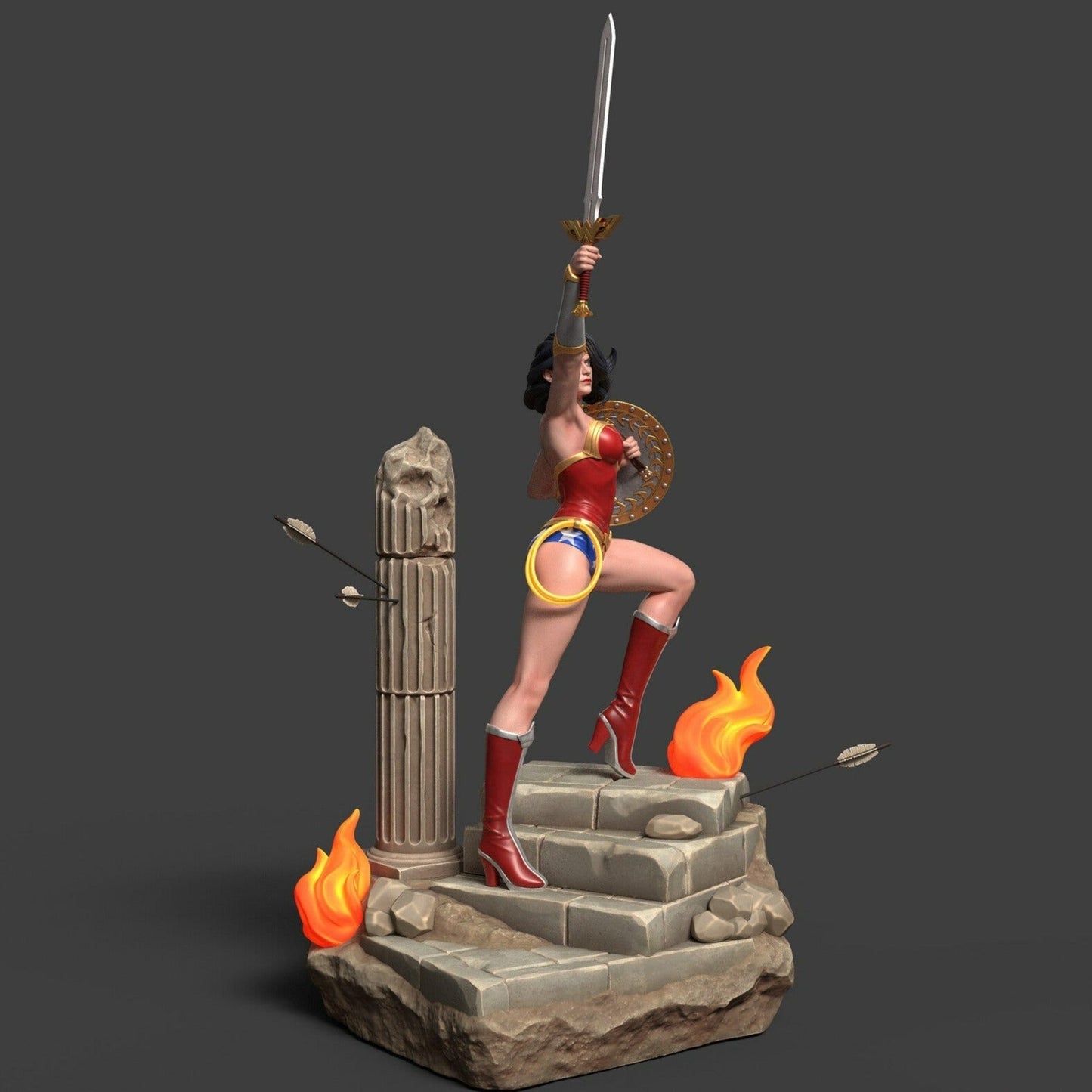 1469 Wonder Woman - DC Comics - STL 3D Print Files - 3D Printed Garage Kit ガレージキット Resin Model Scale Figure フィギュア