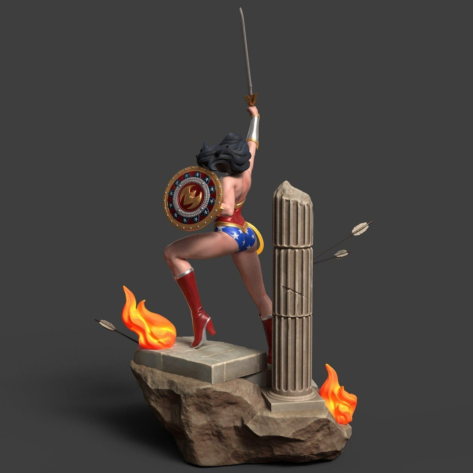 1469 Wonder Woman - DC Comics - STL 3D Print Files - 3D Printed Garage Kit ガレージキット Resin Model Scale Figure フィギュア