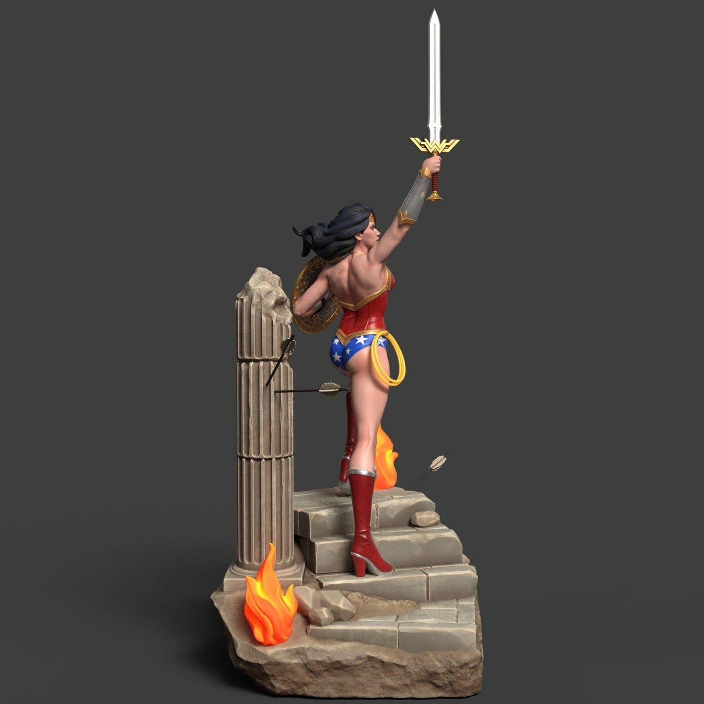 1469 Wonder Woman - DC Comics - STL 3D Print Files - 3D Printed Garage Kit ガレージキット Resin Model Scale Figure フィギュア