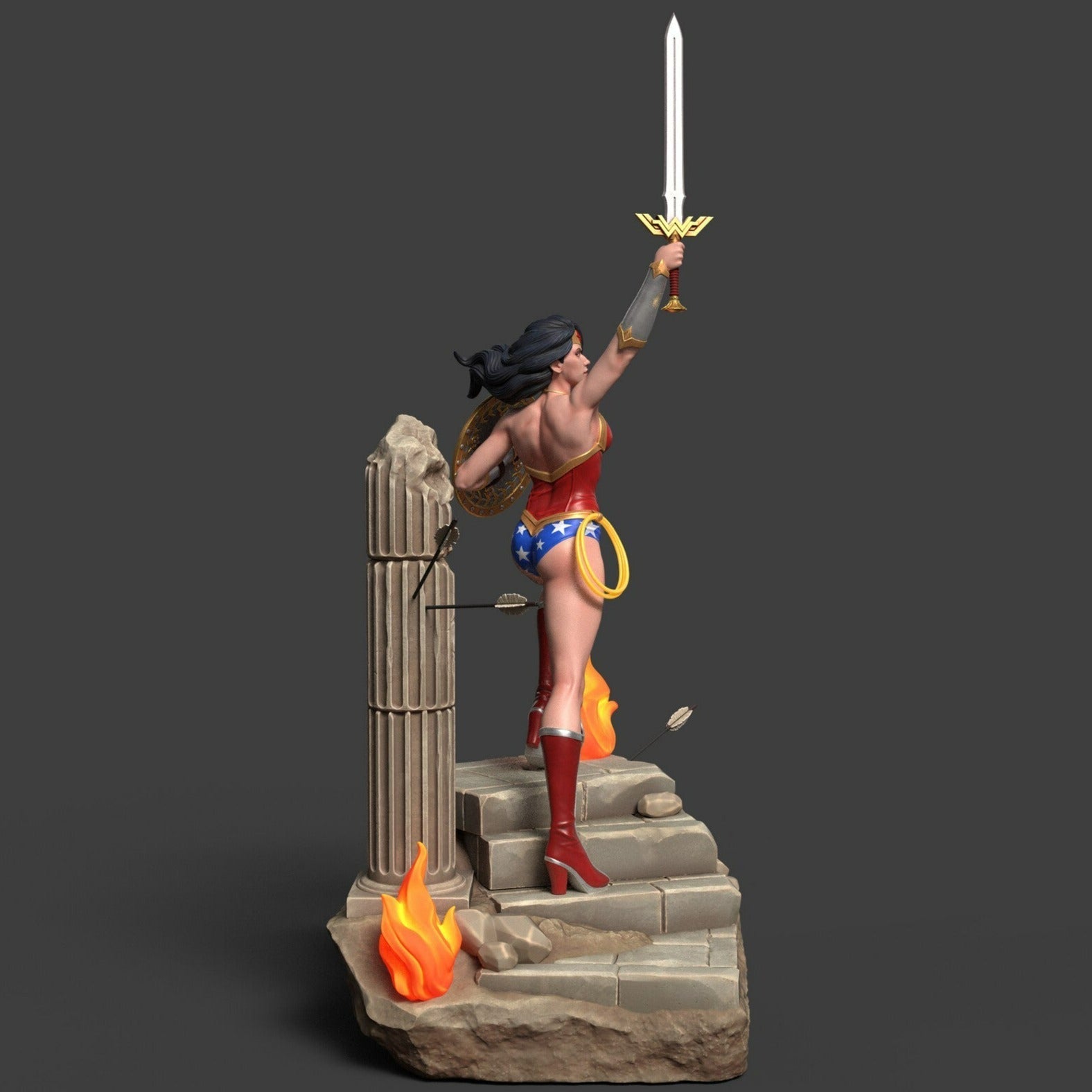 1469 Wonder Woman - DC Comics - STL 3D Print Files - 3D Printed Garage Kit ガレージキット Resin Model Scale Figure フィギュア