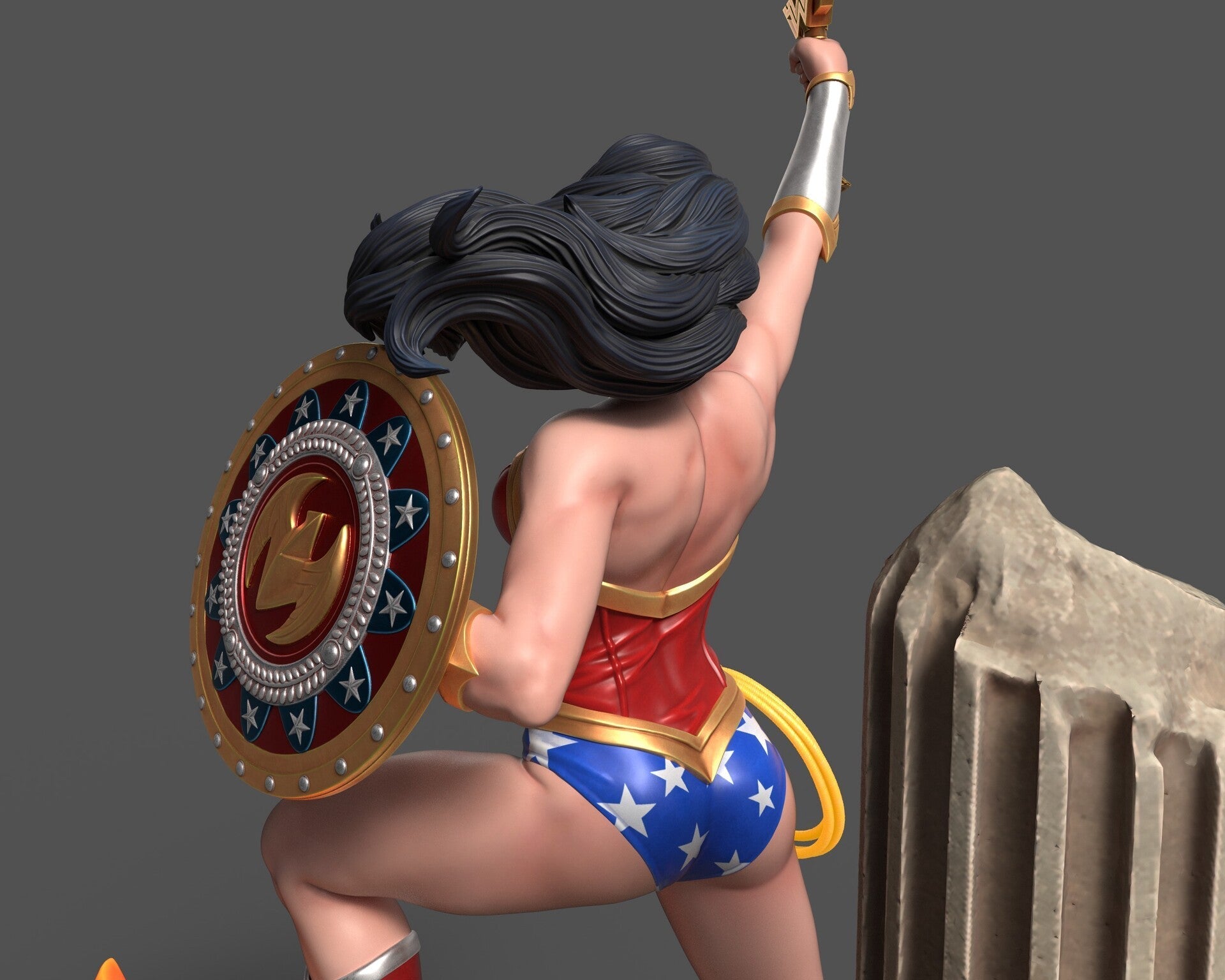 1469 Wonder Woman - DC Comics - STL 3D Print Files - 3D Printed Garage Kit ガレージキット Resin Model Scale Figure フィギュア