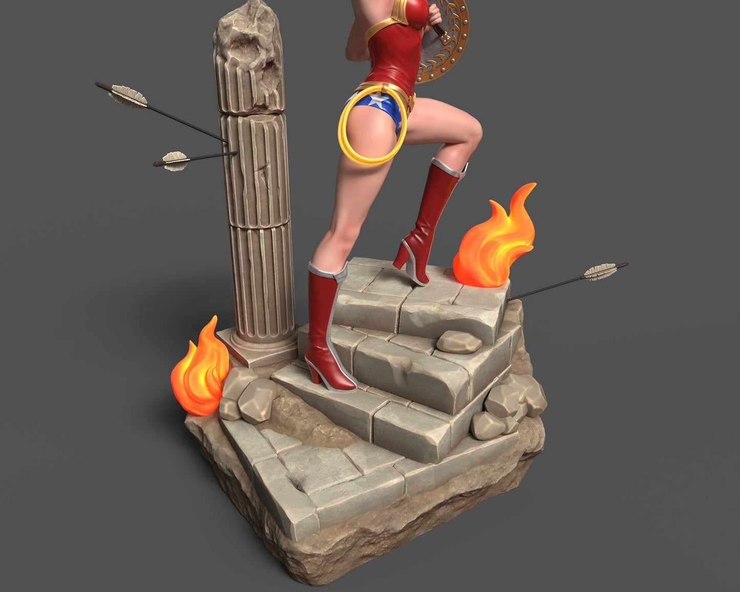 1469 Wonder Woman - DC Comics - STL 3D Print Files - 3D Printed Garage Kit ガレージキット Resin Model Scale Figure フィギュア