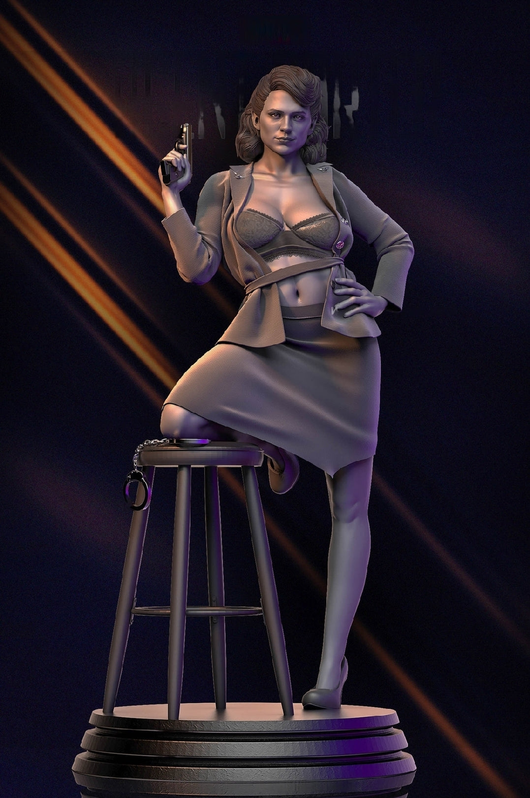 Peggy Carter Special Edition - Agent Carter - STL 3D Print Files - 3D Printed Garage Kit ガレージキット Resin Model Scale Figure フィギュア
