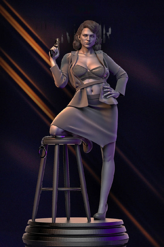 Peggy Carter Special Edition - Agent Carter - STL 3D Print Files - 3D Printed Garage Kit ガレージキット Resin Model Scale Figure フィギュア