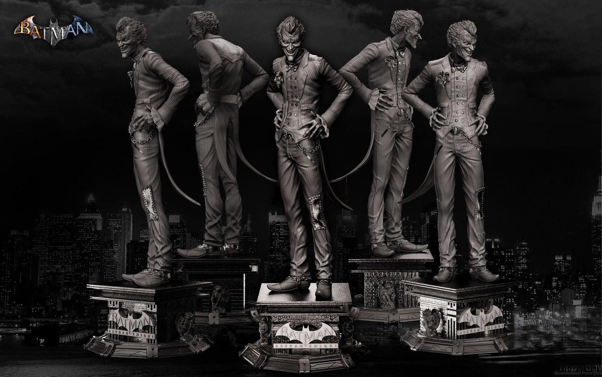 The Joker - Batman - Arkham Knight - STL 3D Print Files - 3D Printed Garage Kit ガレージキット Resin Model Scale Figure フィギュア