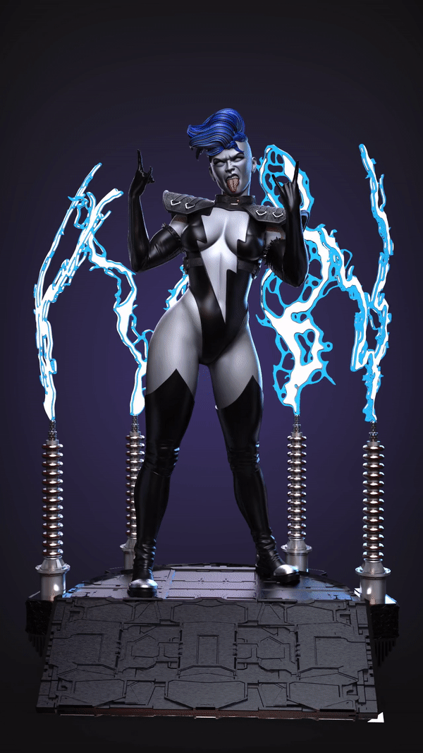 Livewire - DC Comics - STL 3D Print Files - 3D Printed Garage Kit ガレージキット Resin Model Scale Figure フィギュア
