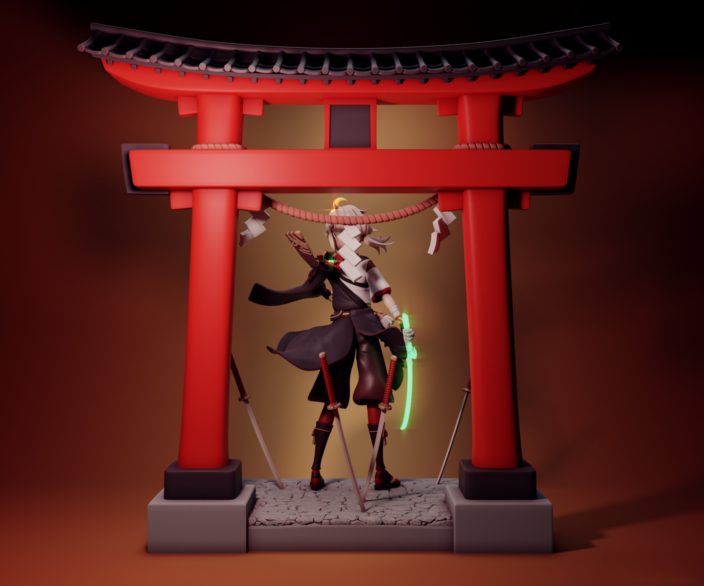 Kaedehara Kazuha - Genshin Impact - STL 3D Print Files - 3D Printed Garage Kit ガレージキット Resin Model Scale Figure フィギュア