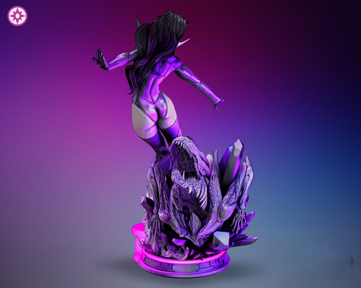 1629 Star Sapphire - DC Comics - STL 3D Print Files - 3D Printed Garage Kit ガレージキット Resin Model Scale Figure フィギュア