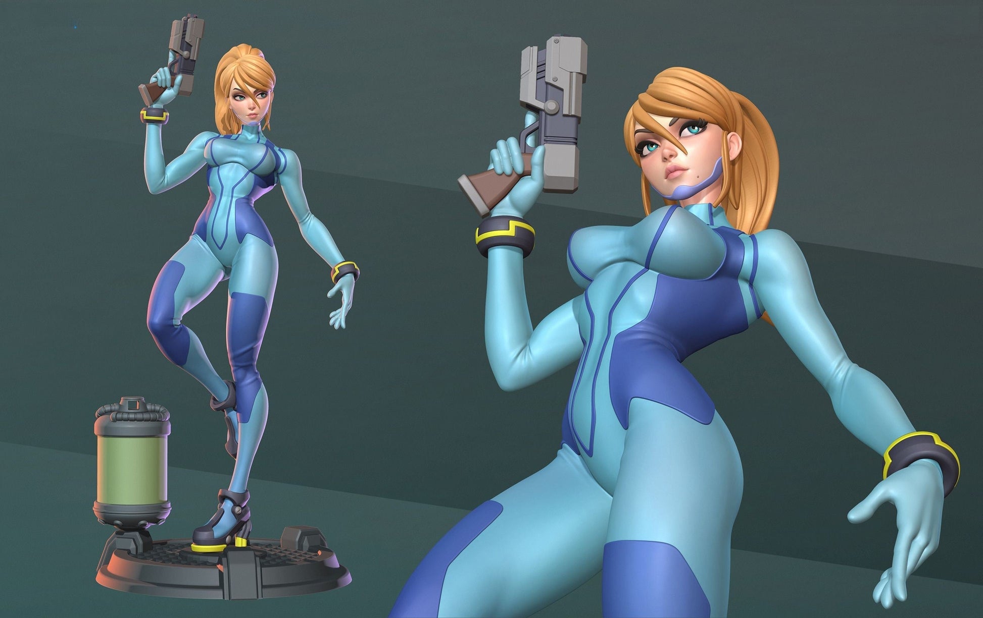 1303 Samus Aran Zero Suit Special Edition - Metroid - STL 3D Print Files - 3D Printed Garage Kit ガレージキット Resin Model Scale Figure フィギュア
