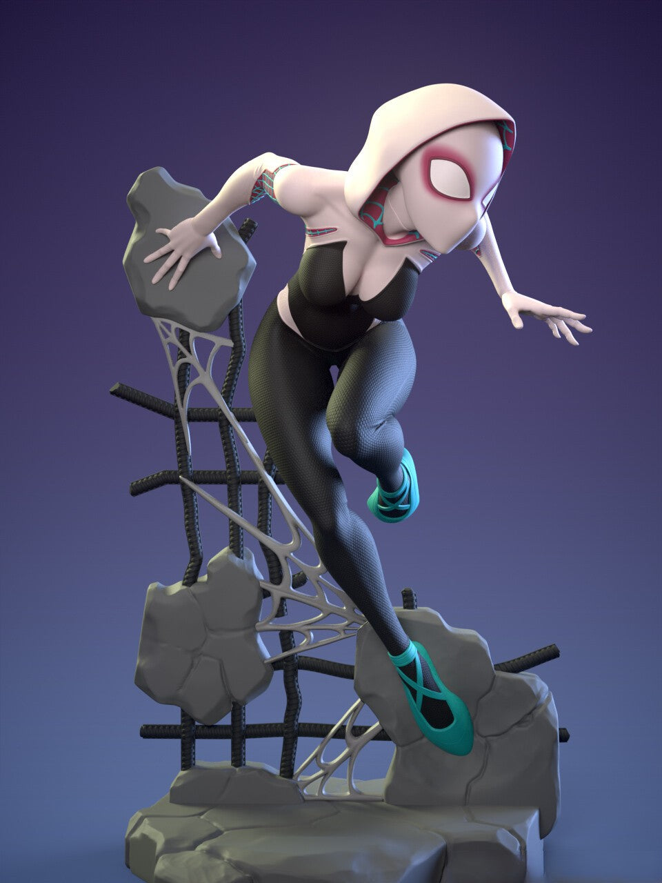 1515 Spider Venom Gwen Special Edition - STL 3D Print Files - 3D Printed Garage Kit ガレージキット Resin Model Scale Figure フィギュア