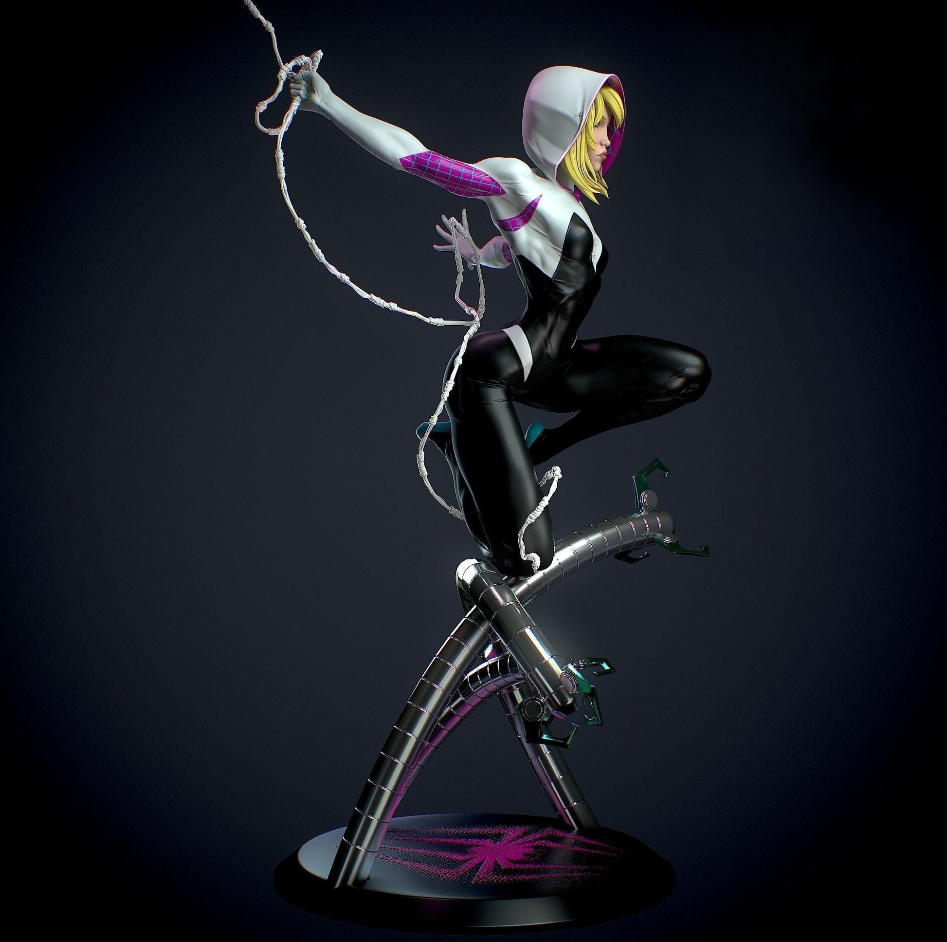 1427 Spider Gwen Special Edition - STL 3D Print Files - 3D Printed Garage Kit ガレージキット Resin Model Scale Figure フィギュア
