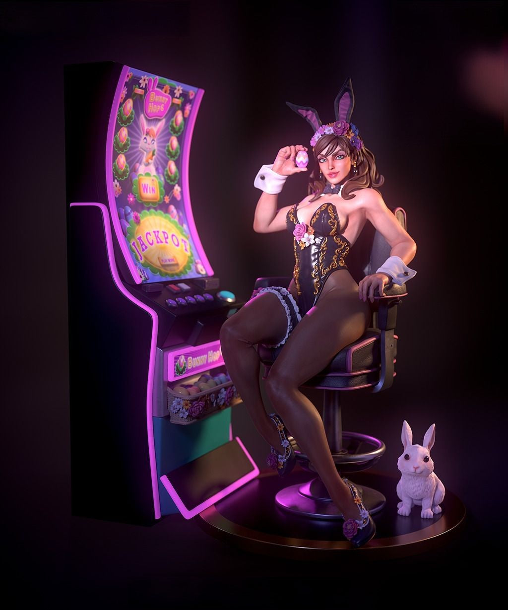 Casino Bunny Irene - STL 3D Print Files - 3D Printed Garage Kit ガレージキット Resin Model Scale Figure フィギュア