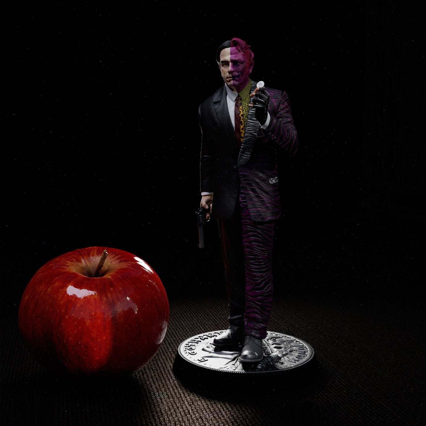 Two face - Tommy Lee Jones - Batman - STL 3D Print Files - 3D Printed Garage Kit ガレージキット Resin Model Scale Figure フィギュア