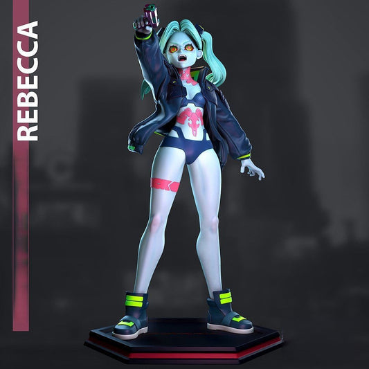 1240 Rebecca Special Edition - Cyberpunk - STL 3D Print Files - 3D Printed Garage Kit ガレージキット Resin Model Scale Figure フィギュア