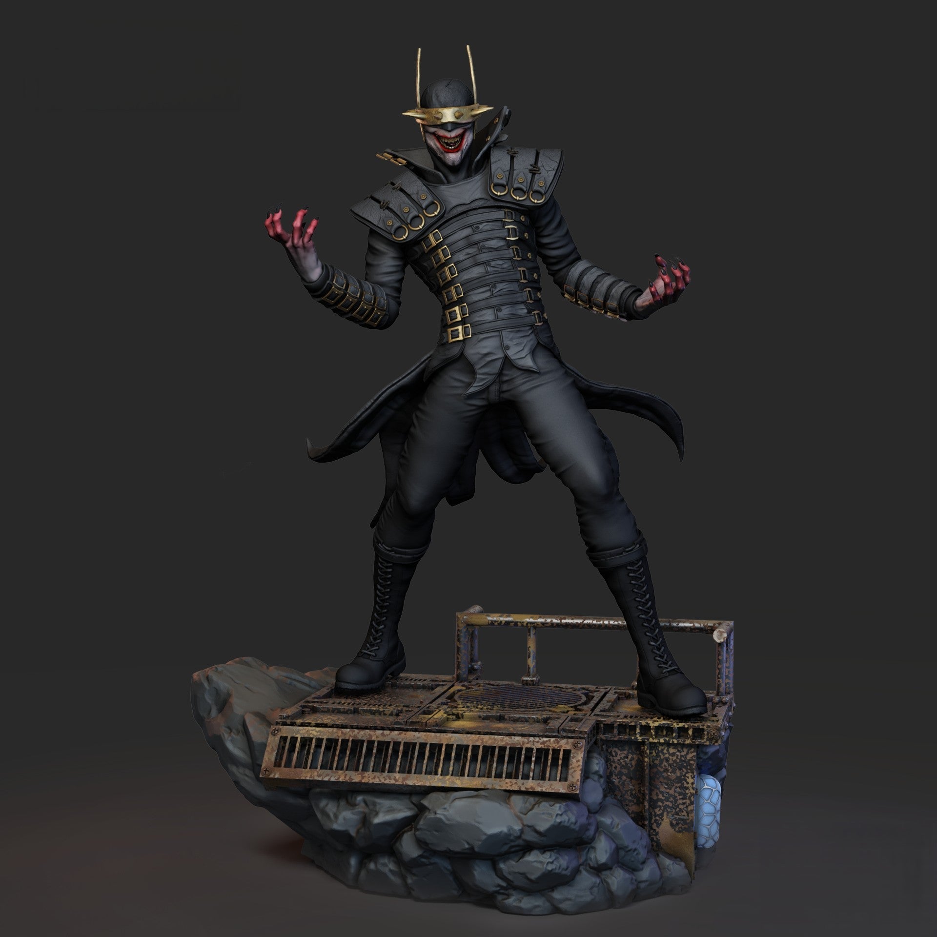 1385 Batman Who Laughs - Bruce Wayne - STL 3D Print Files - 3D Printed Garage Kit ガレージキット Resin Model Scale Figure フィギュア