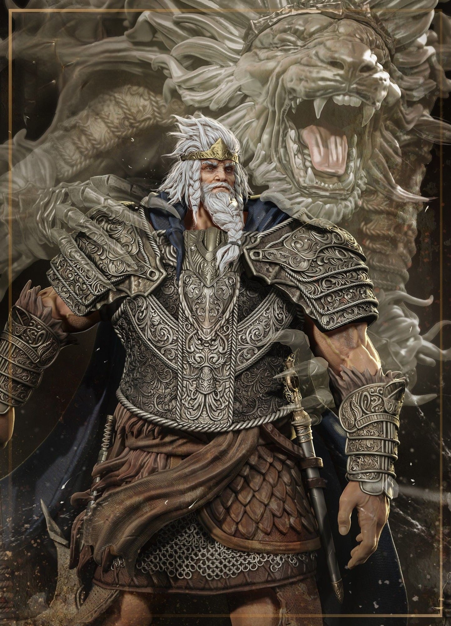 Godfrey - Elden Ring - STL 3D Print Files - 3D Printed Garage Kit ガレージキット Resin Model Scale Figure フィギュア