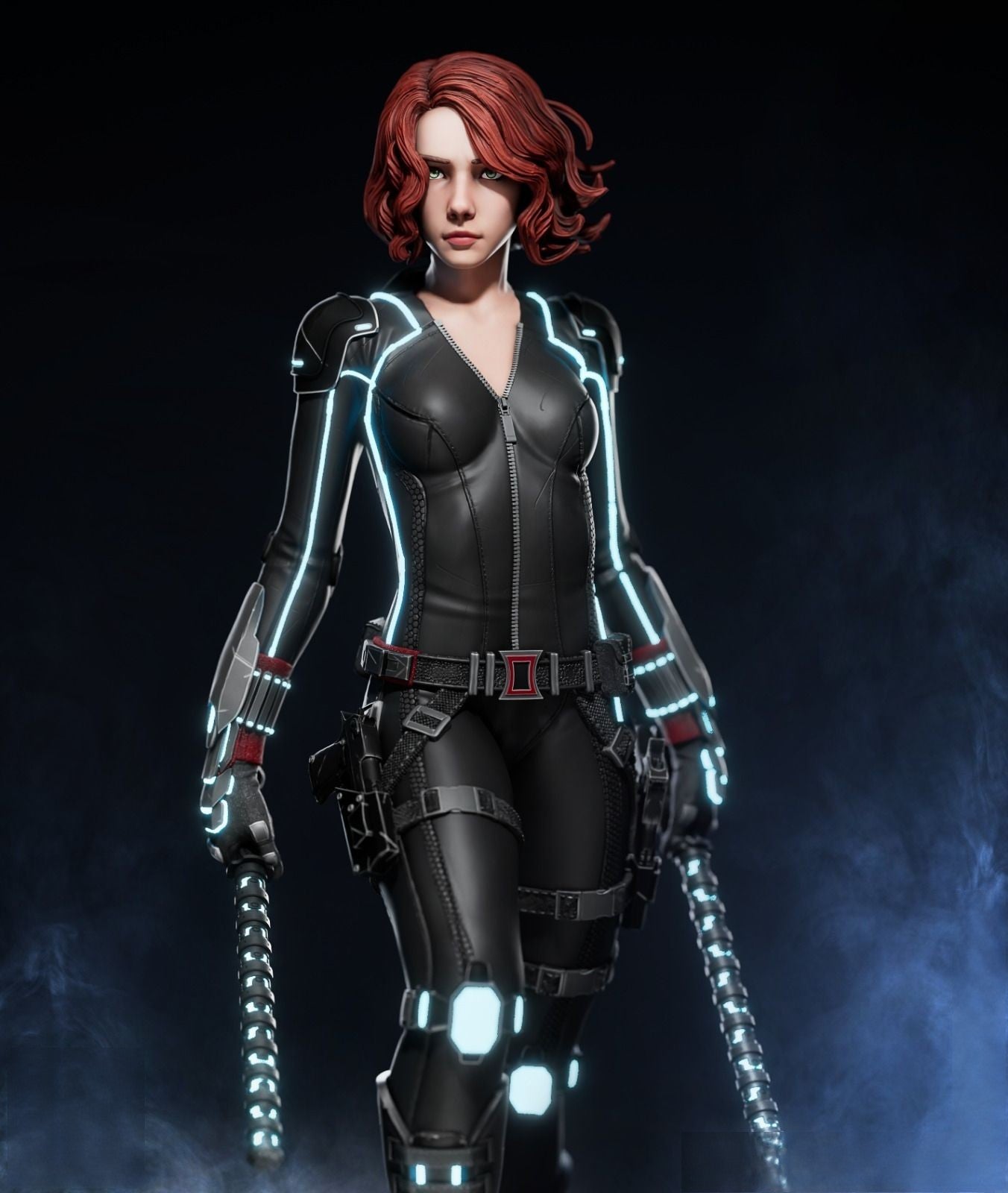 1293 Black Widow - MARVEL COMICS - STL 3D Print Files - 3D Printed Garage Kit ガレージキット Resin Model Scale Figure フィギュア