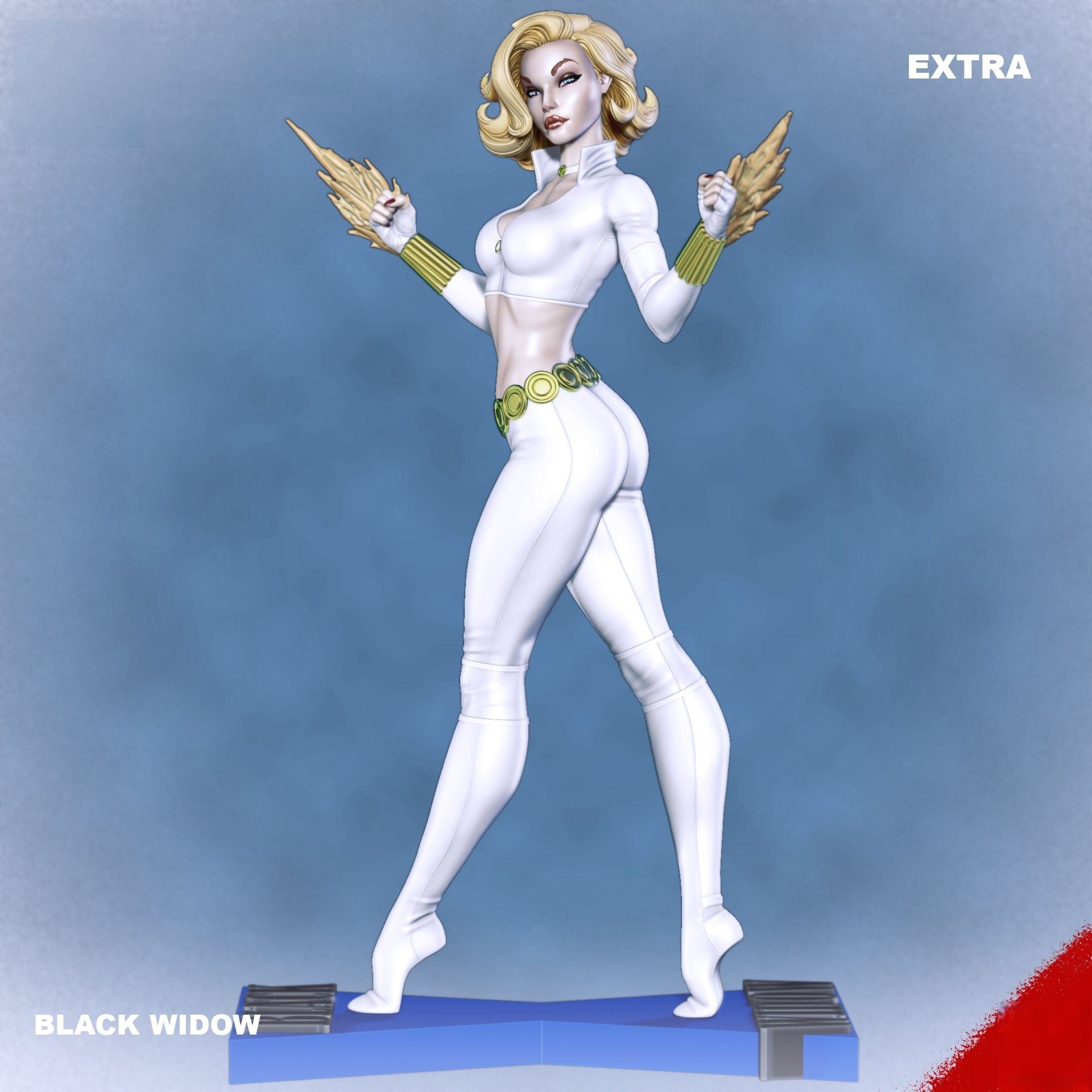 Black Widow Comic Special Edition - STL 3D Print Files - 3D Printed Garage Kit ガレージキット Resin Model Scale Figure フィギュア