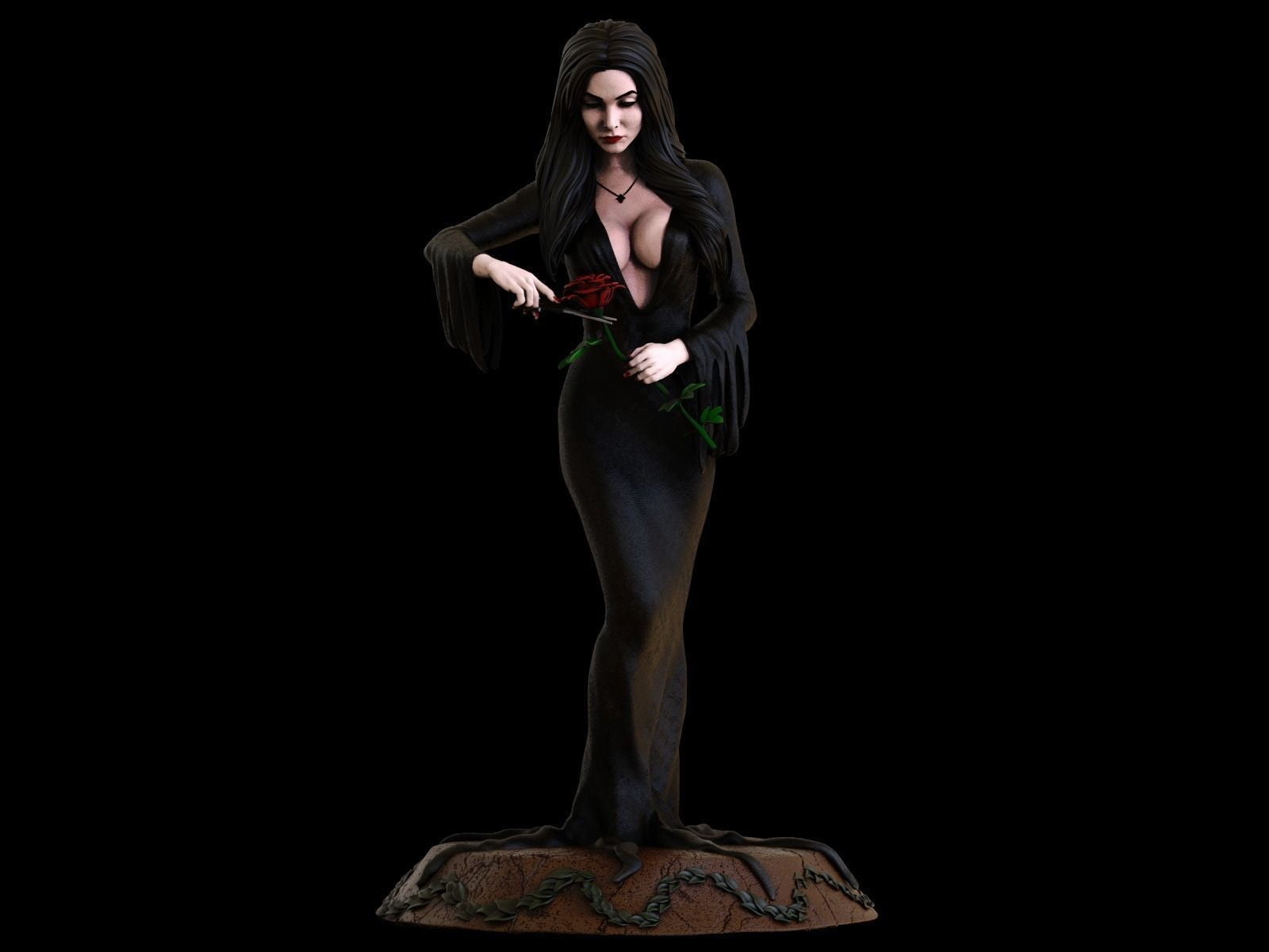 Morticia Addams Special Edition - Addams Family - STL 3D Print Files - 3D Printed Garage Kit ガレージキット Resin Model Scale Figure フィギュア
