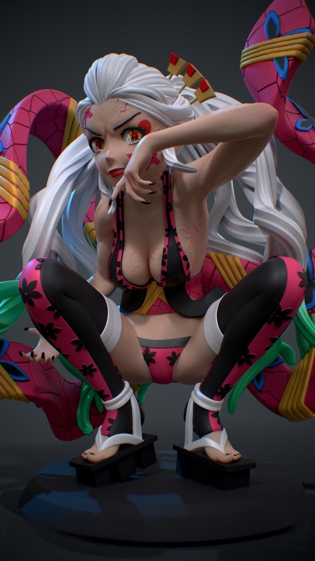 1314 Daki Special Edition - Demon Slayer - STL 3D Print Files - 3D Printed Garage Kit ガレージキット Resin Model Scale Figure フィギュア