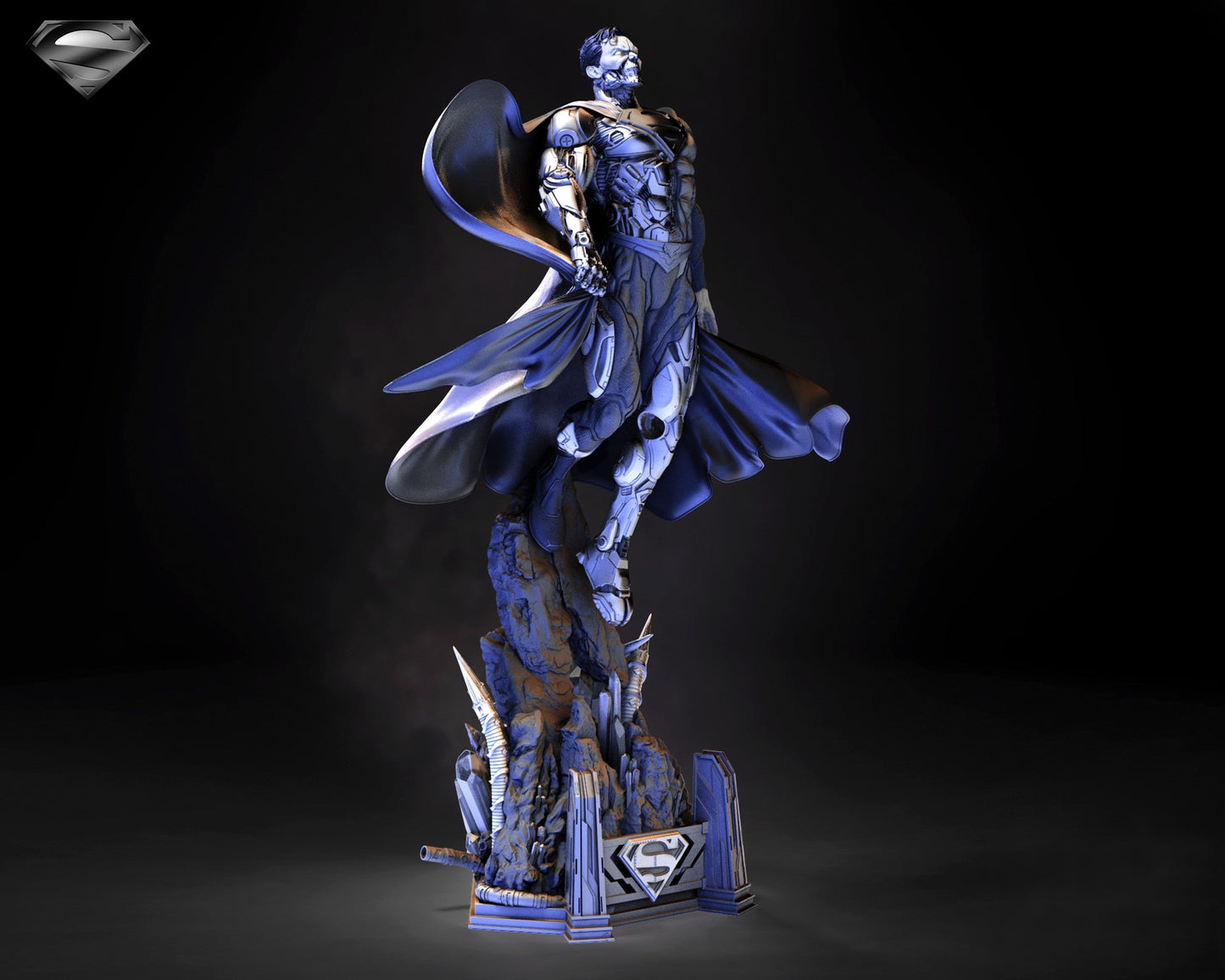 Cyborg Superman - DC COMICS - STL 3D Print Files - 3D Printed Garage Kit ガレージキット Resin Model Scale Figure フィギュア