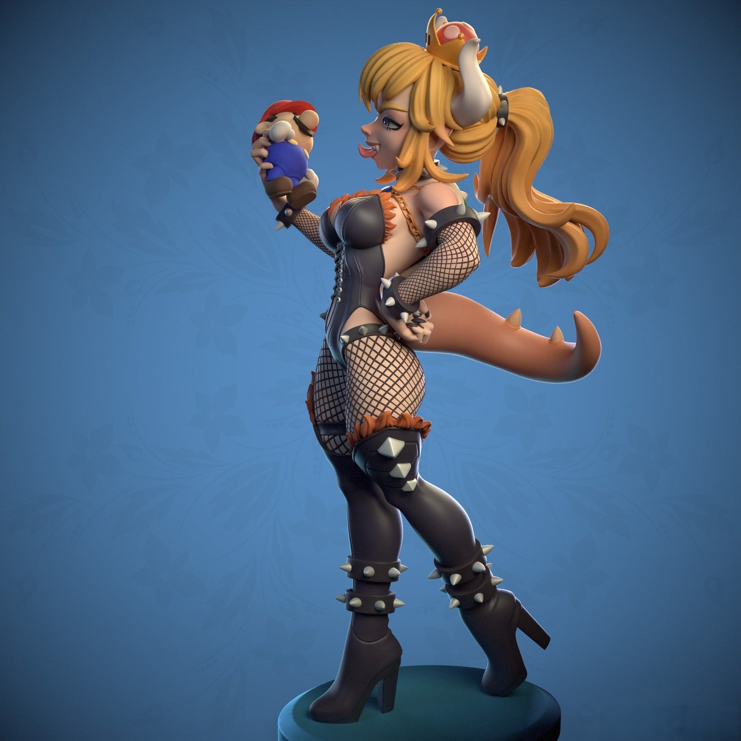 Bowsette Special Edition - Super Mario - STL 3D Print Files - 3D Printed Garage Kit ガレージキット Resin Model Scale Figure フィギュア