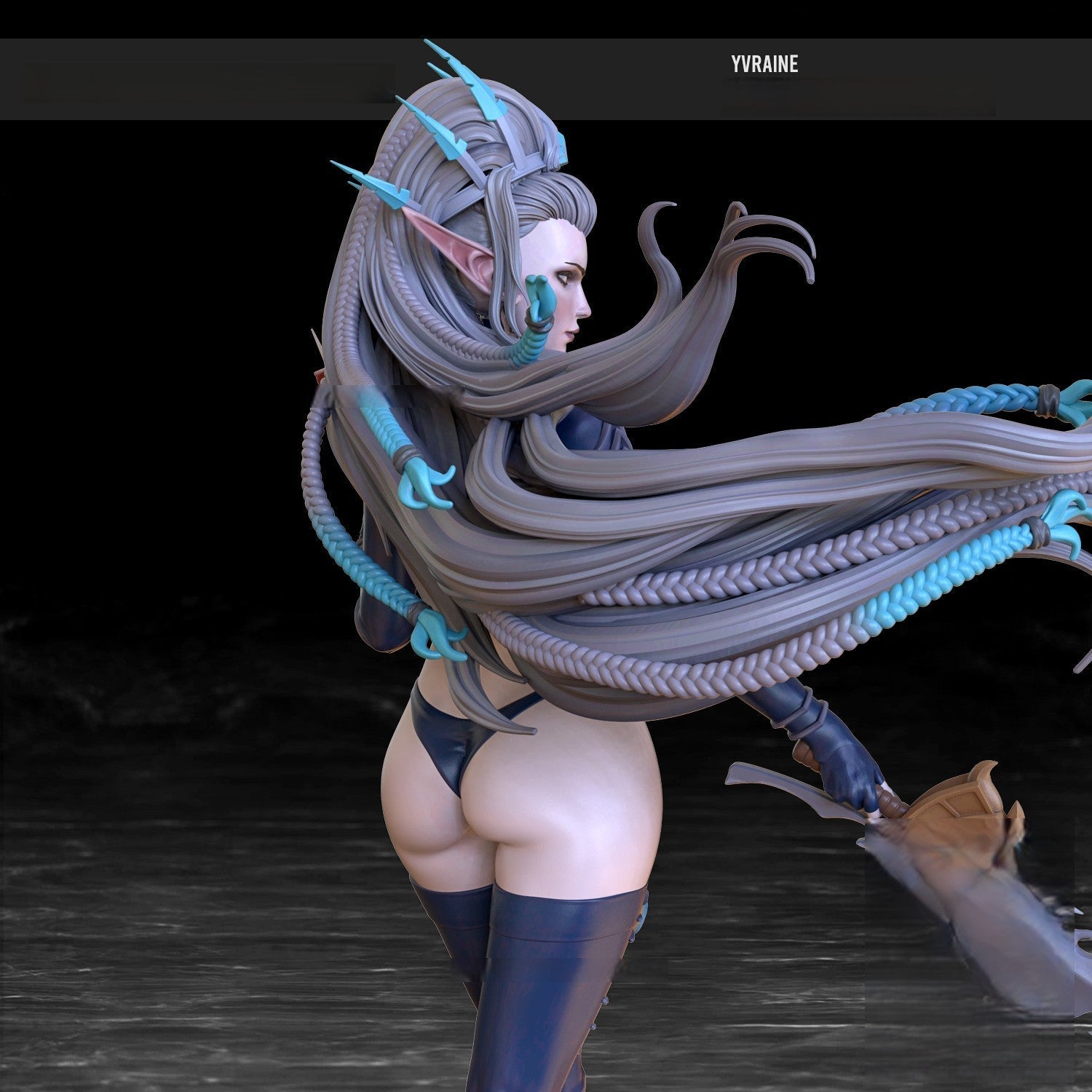Yvraine Special Edition with Gyrinx - Warhammer 40K 1/8 Scale - 3D Printed Garage Kit ガレージキット Resin Model Scale Figure フィギュア