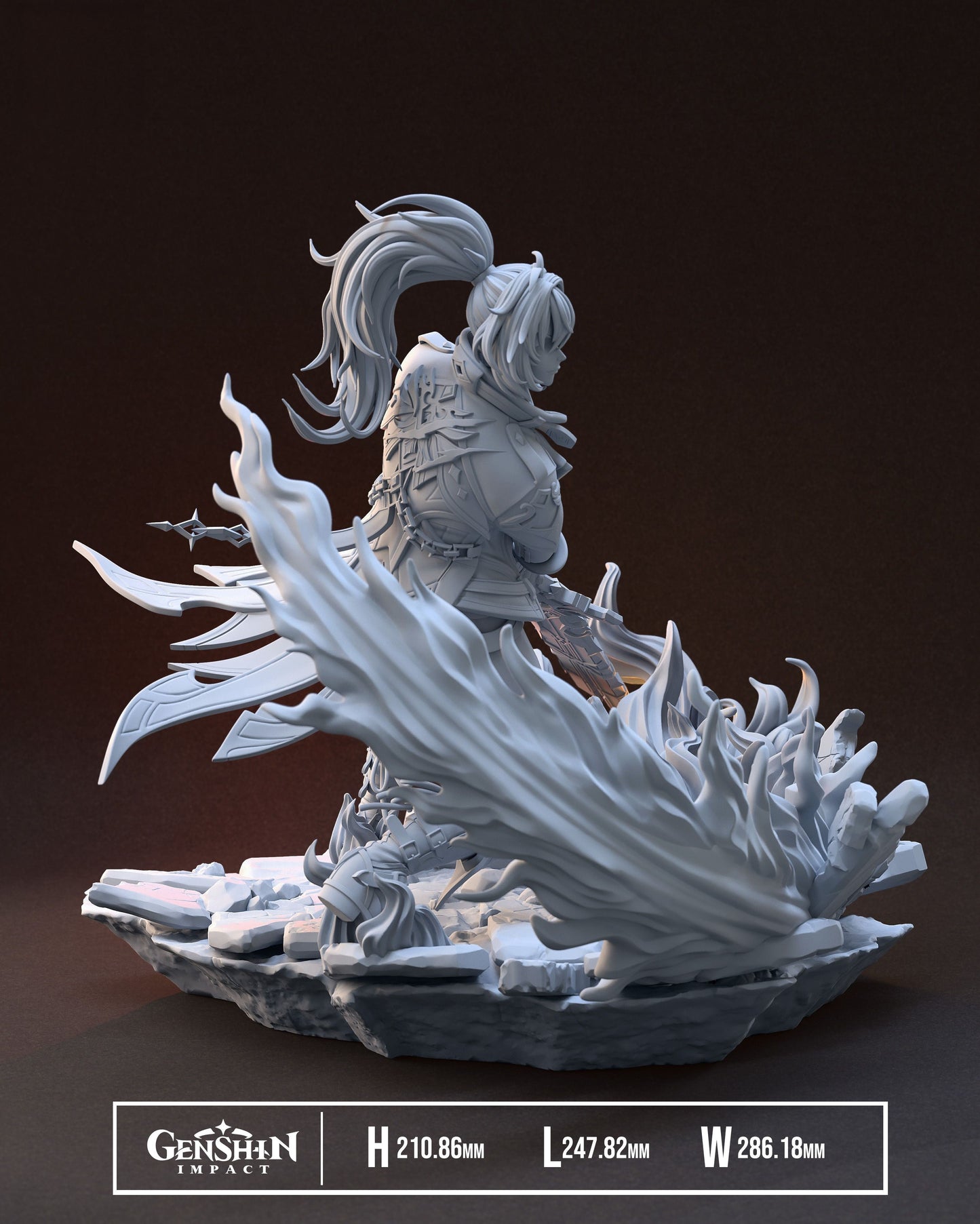 Diluc - Genshin Impact - STL 3D Print Files - 3D Printed Garage Kit ガレージキット Resin Model Scale Figure フィギュア