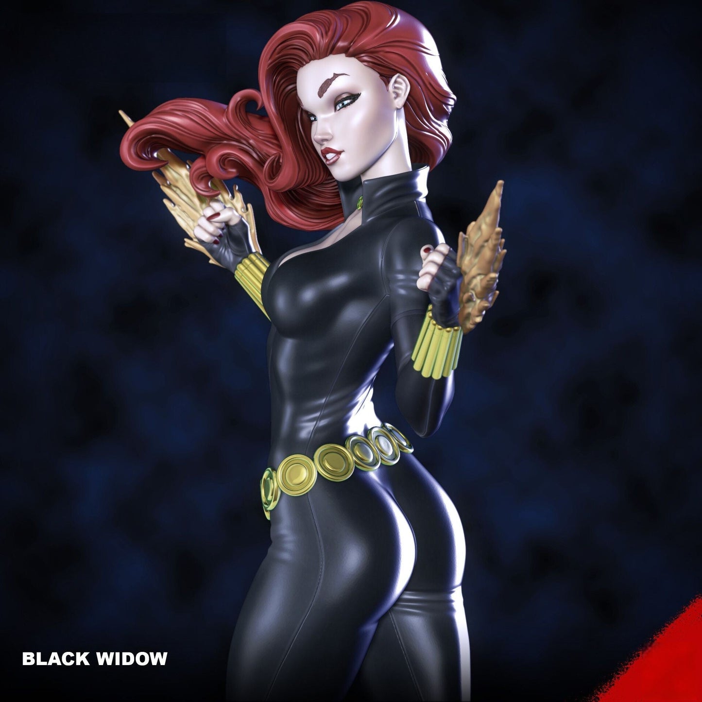 Black Widow Comic Special Edition - STL 3D Print Files - 3D Printed Garage Kit ガレージキット Resin Model Scale Figure フィギュア