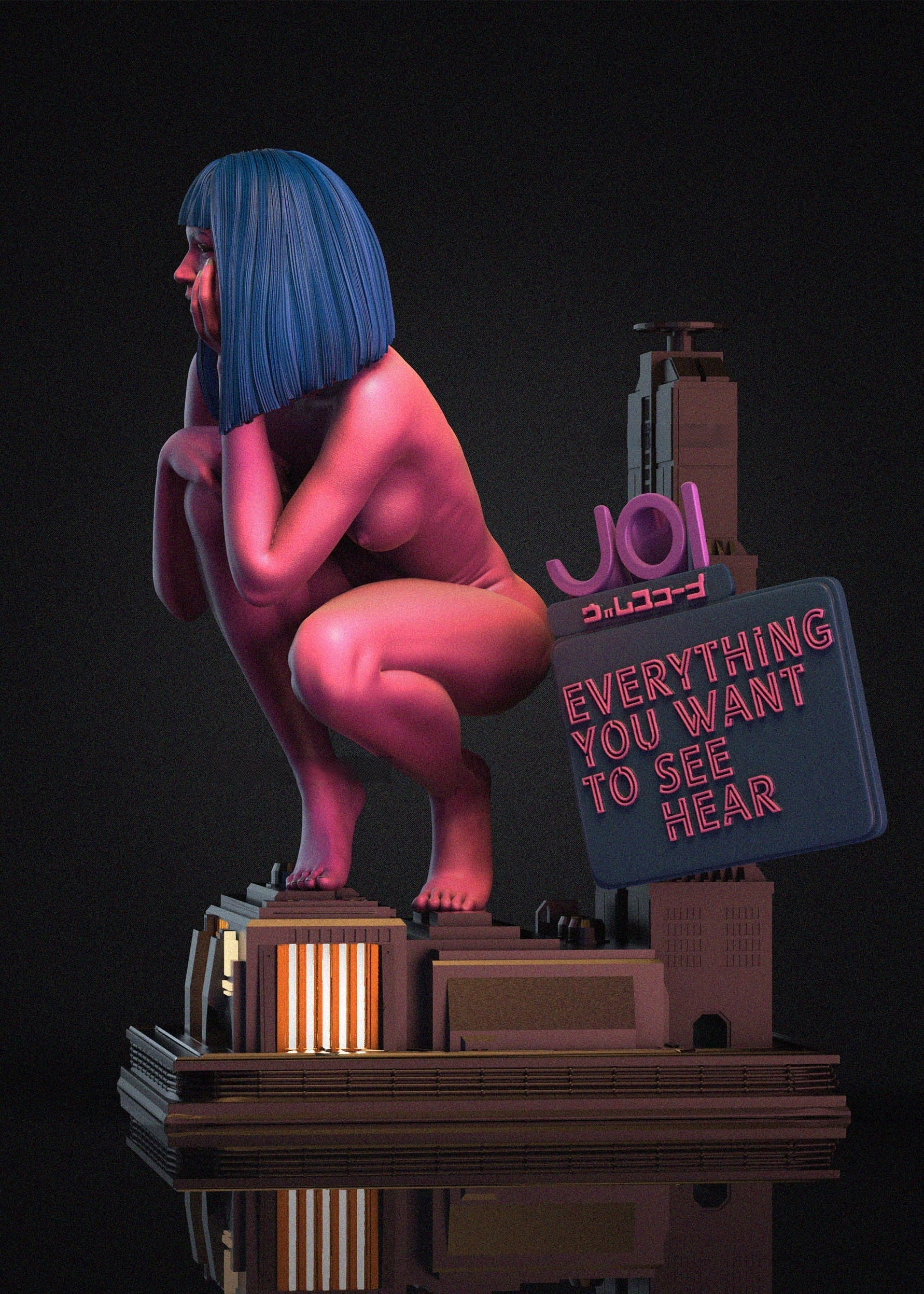 Joi Special Edition - Blade Runner 2049 - 1/8 Scale - 3D Printed Garage Kit ガレージキット Resin Model Scale Figure フィギュア