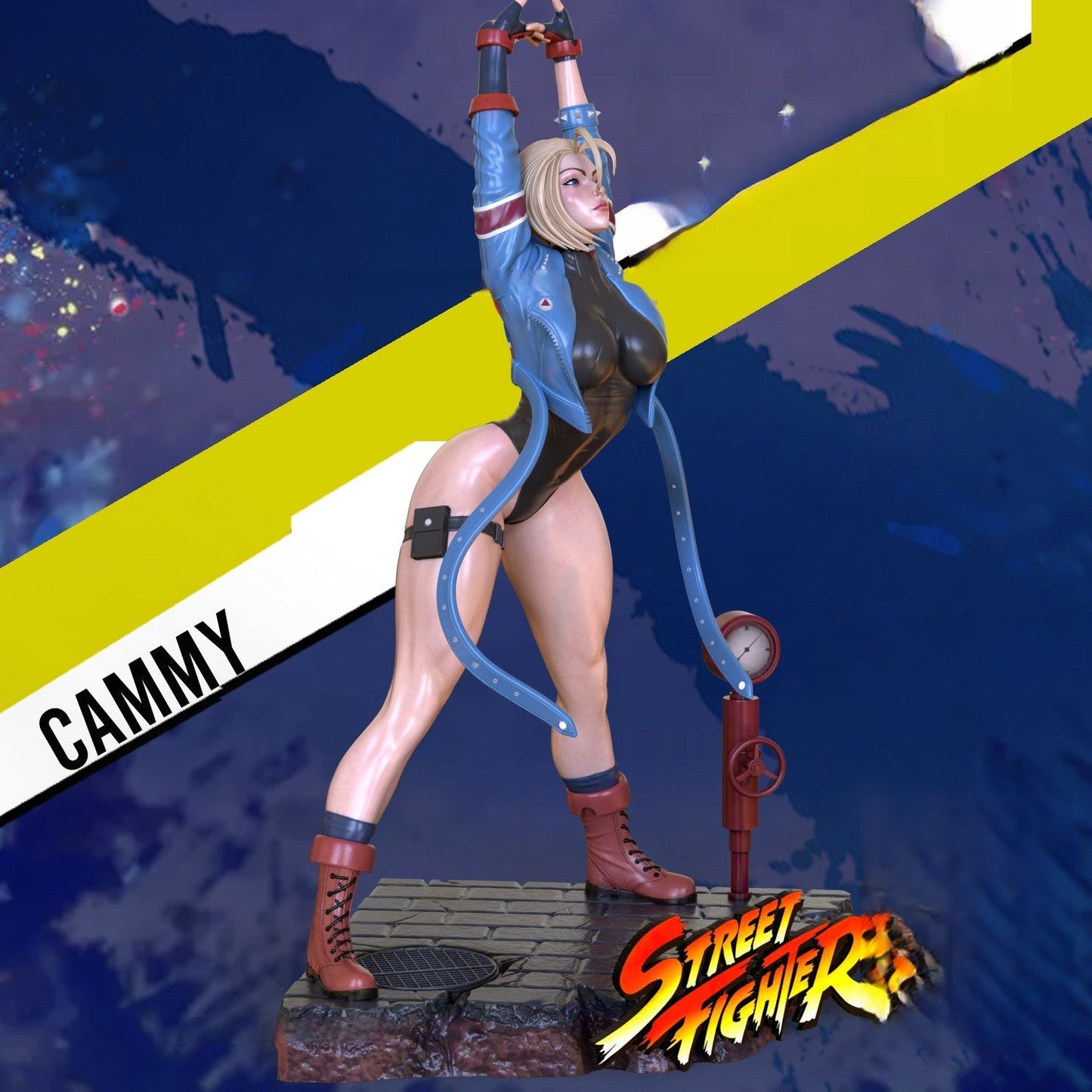 1351 Cammy Special Edition - Street Fighter - STL 3D Print Files - 3D Printed Garage Kit ガレージキット Resin Model Scale Figure フィギュア