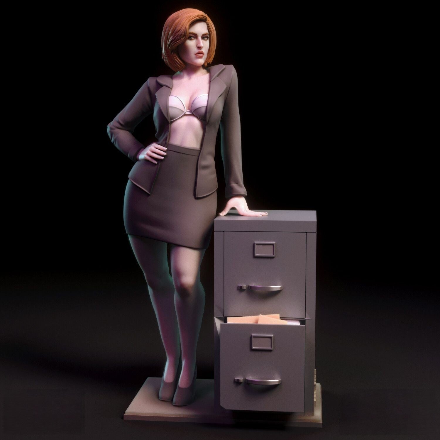 Dana Scully Special Edition - The X-Files - STL 3D Print Files - 3D Printed Garage Kit ガレージキット Resin Model Scale Figure フィギュア