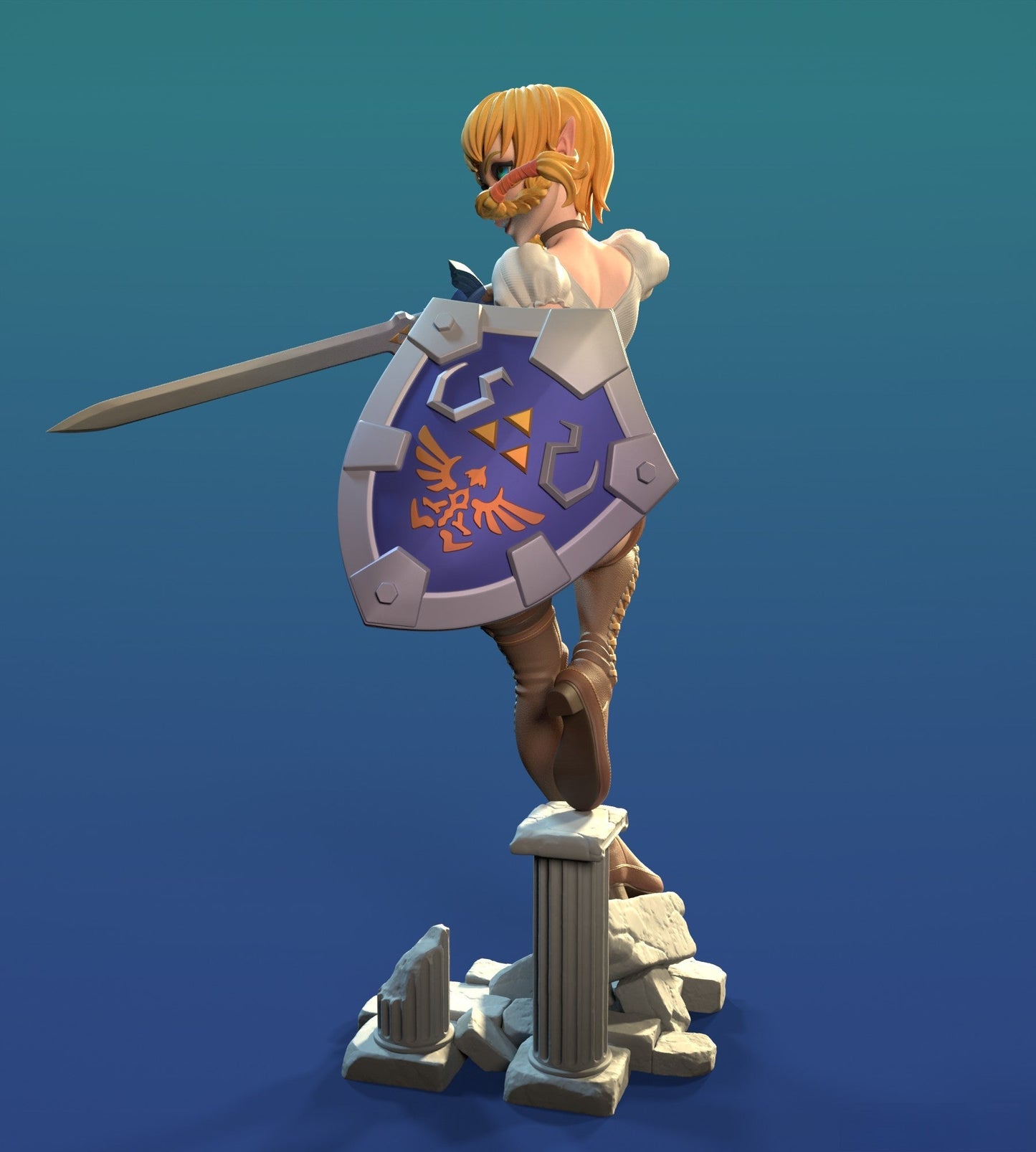Linkle Special Edition - The Legend of Zelda - STL 3D Print Files - 3D Printed Garage Kit ガレージキット Resin Model Scale Figure フィギュア