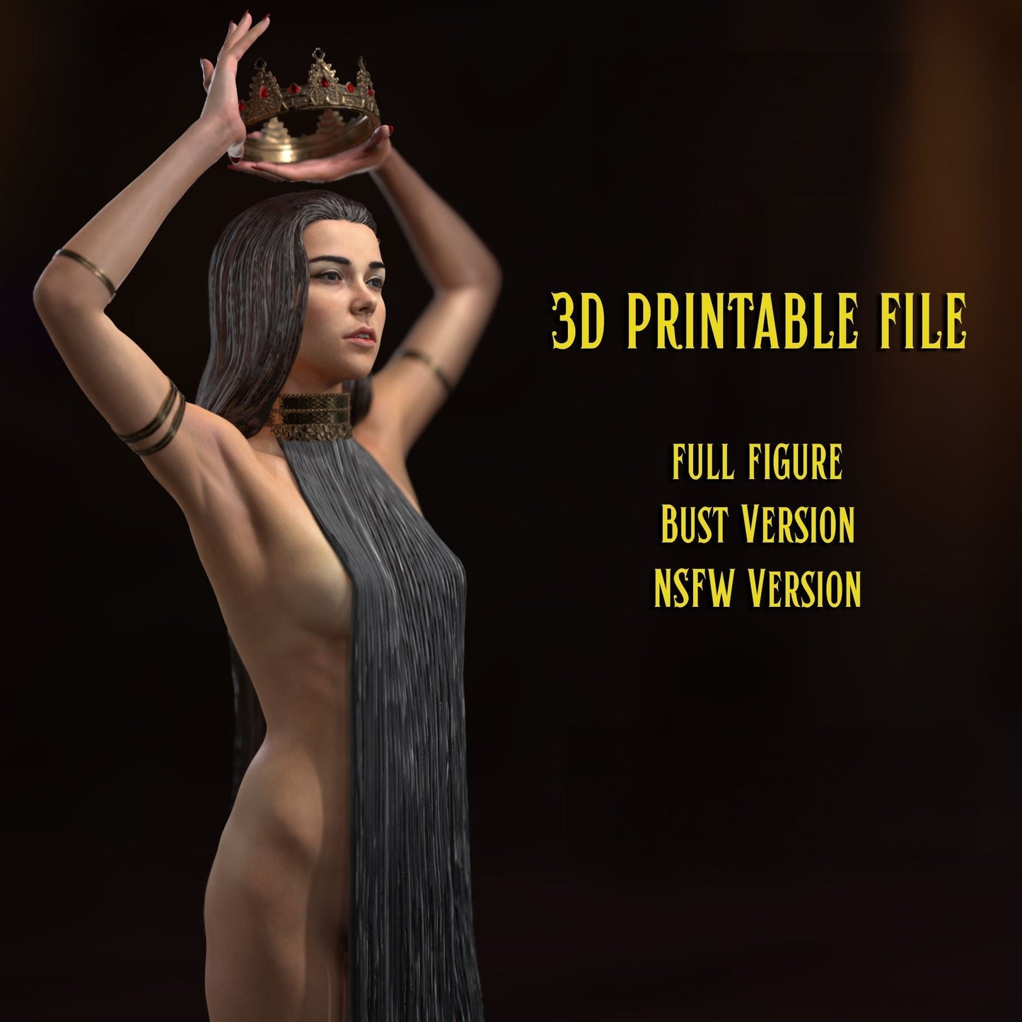 Nude Lady Special Edition - STL 3D Print Files - 3D Printed Garage Kit ガレージキット Resin Model Scale Figure フィギュア