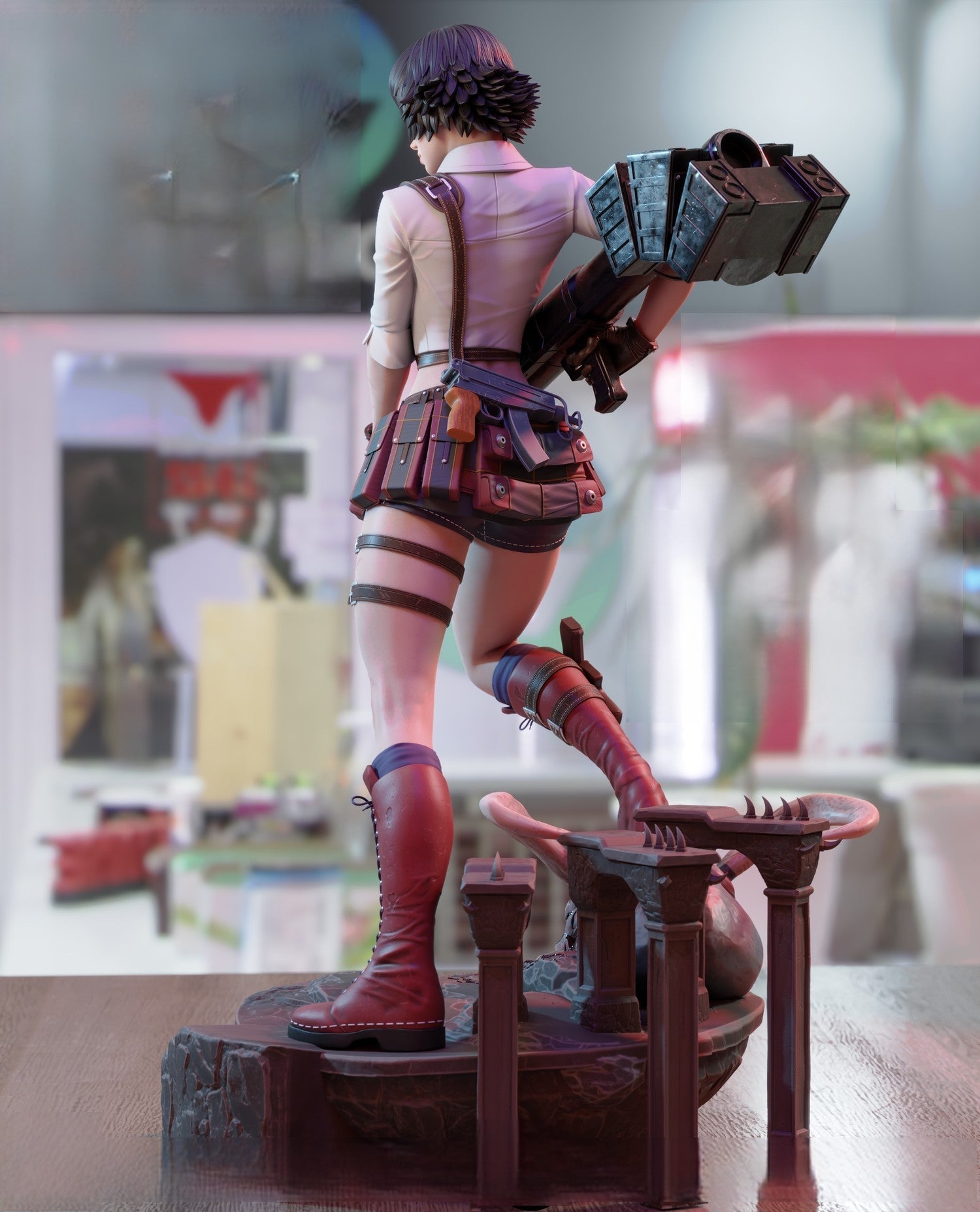 Lady Special Edition - Devil May Cry - STL 3D Print Files - 3D Printed Garage Kit ガレージキット Resin Model Scale Figure フィギュア