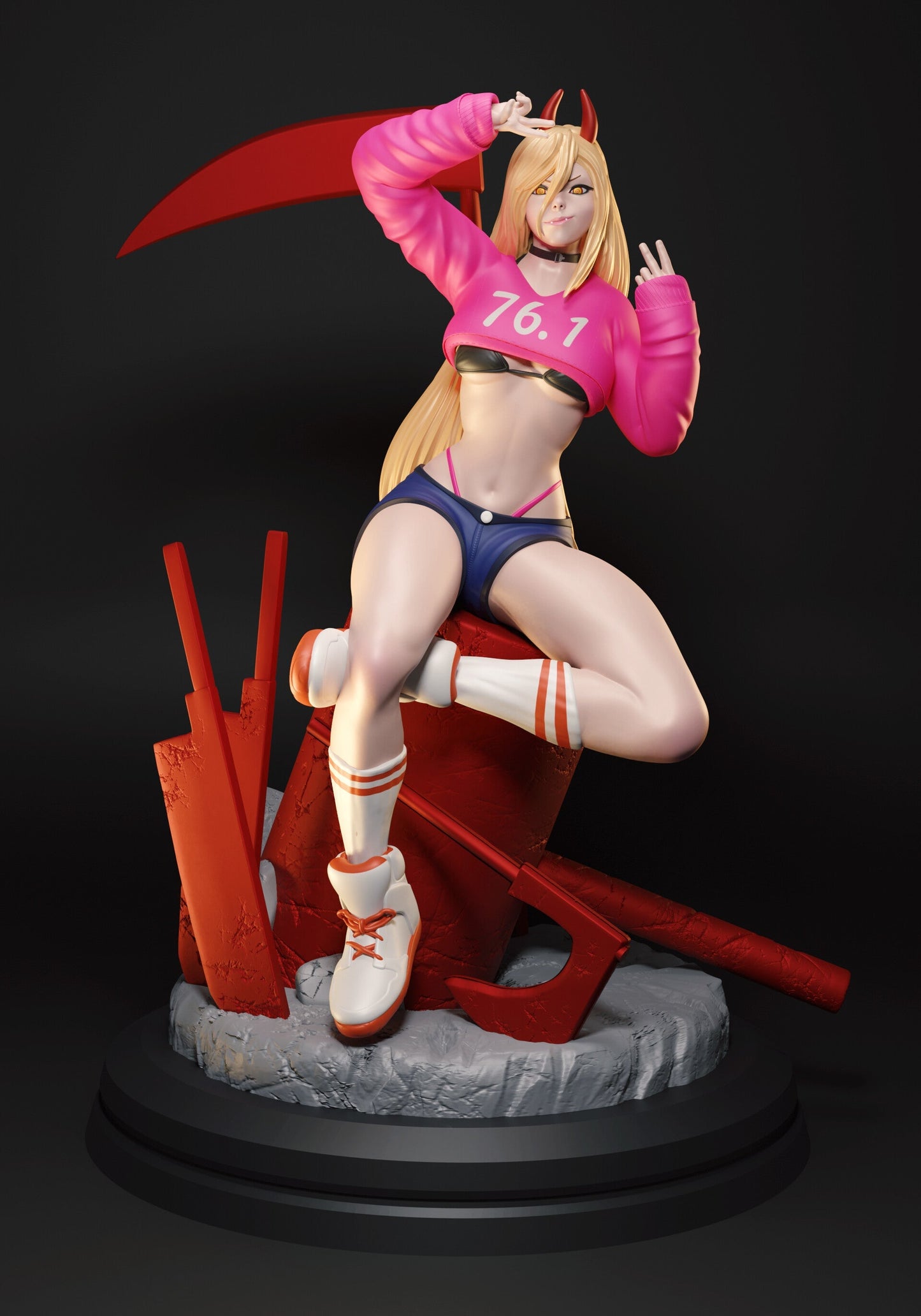 1262 Power - Chainsaw Man - STL 3D Print Files - 3D Printed Garage Kit ガレージキット Resin Model Scale Figure フィギュア