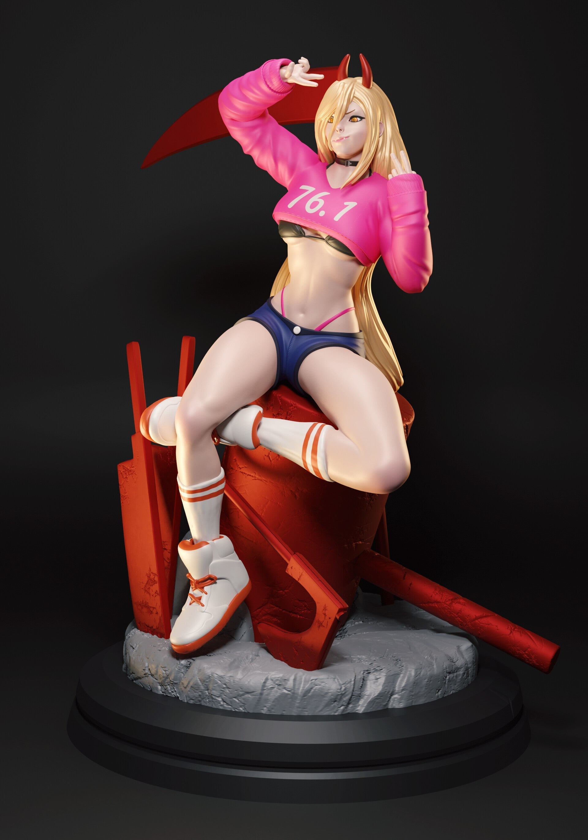 1262 Power - Chainsaw Man - STL 3D Print Files - 3D Printed Garage Kit ガレージキット Resin Model Scale Figure フィギュア
