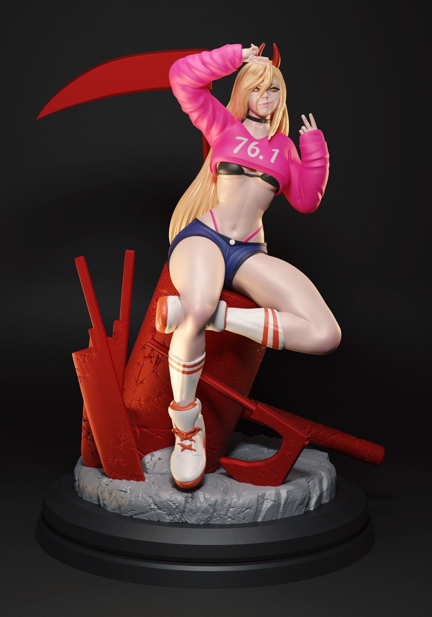 1262 Power - Chainsaw Man - STL 3D Print Files - 3D Printed Garage Kit ガレージキット Resin Model Scale Figure フィギュア