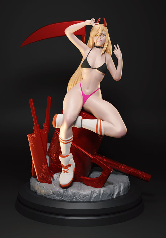 1262 Power - Chainsaw Man - STL 3D Print Files - 3D Printed Garage Kit ガレージキット Resin Model Scale Figure フィギュア