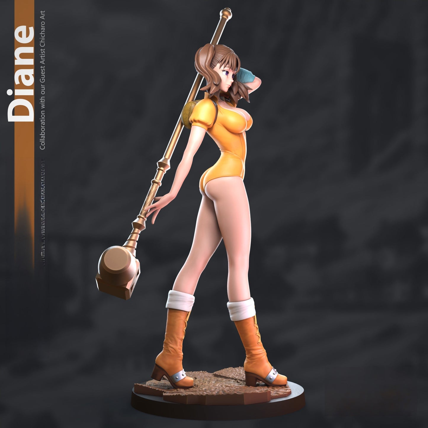 Diane Special Edition - Seven Deadly Sins - STL 3D Print Files - 3D Printed Garage Kit ガレージキット Resin Model Scale Figure フィギュア