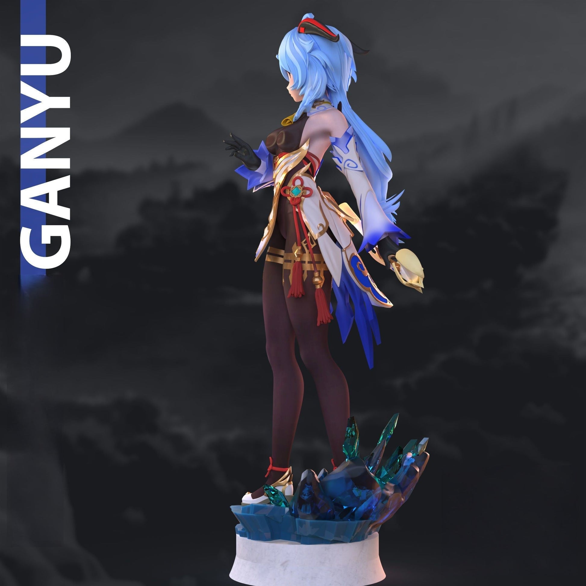 Ganyu - Genshin Impact - STL 3D Print Files - 3D Printed Garage Kit ガレージキット Resin Model Scale Figure フィギュア