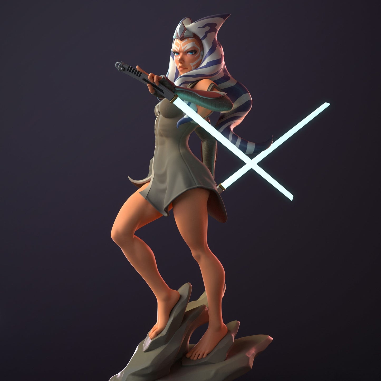 1470 Ahsoka Tano Special Edition - Star Wars - STL 3D Print Files - 3D Printed Garage Kit ガレージキット Resin Model Scale Figure フィギュア